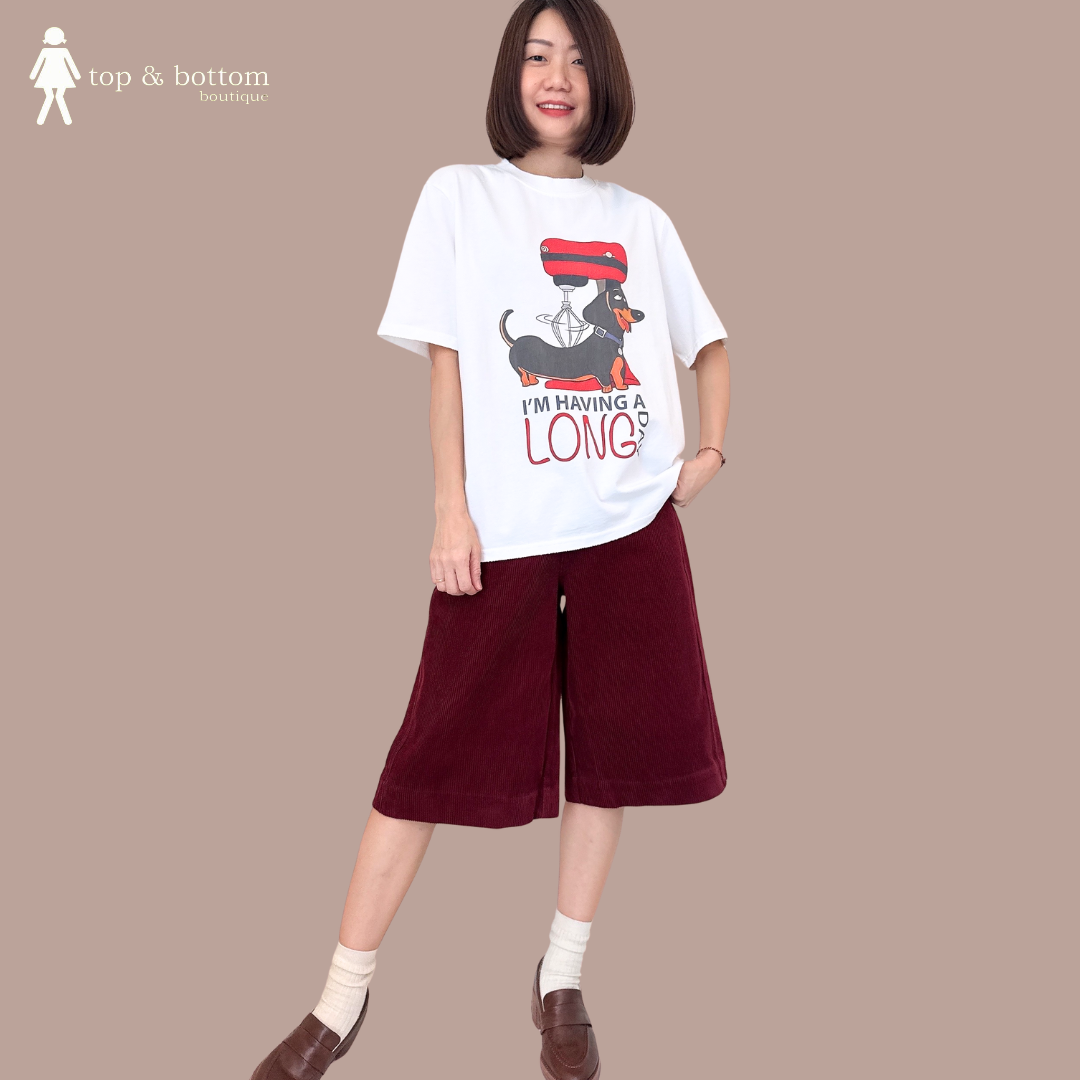 CORDUROY WIDE LEG BERMUDA