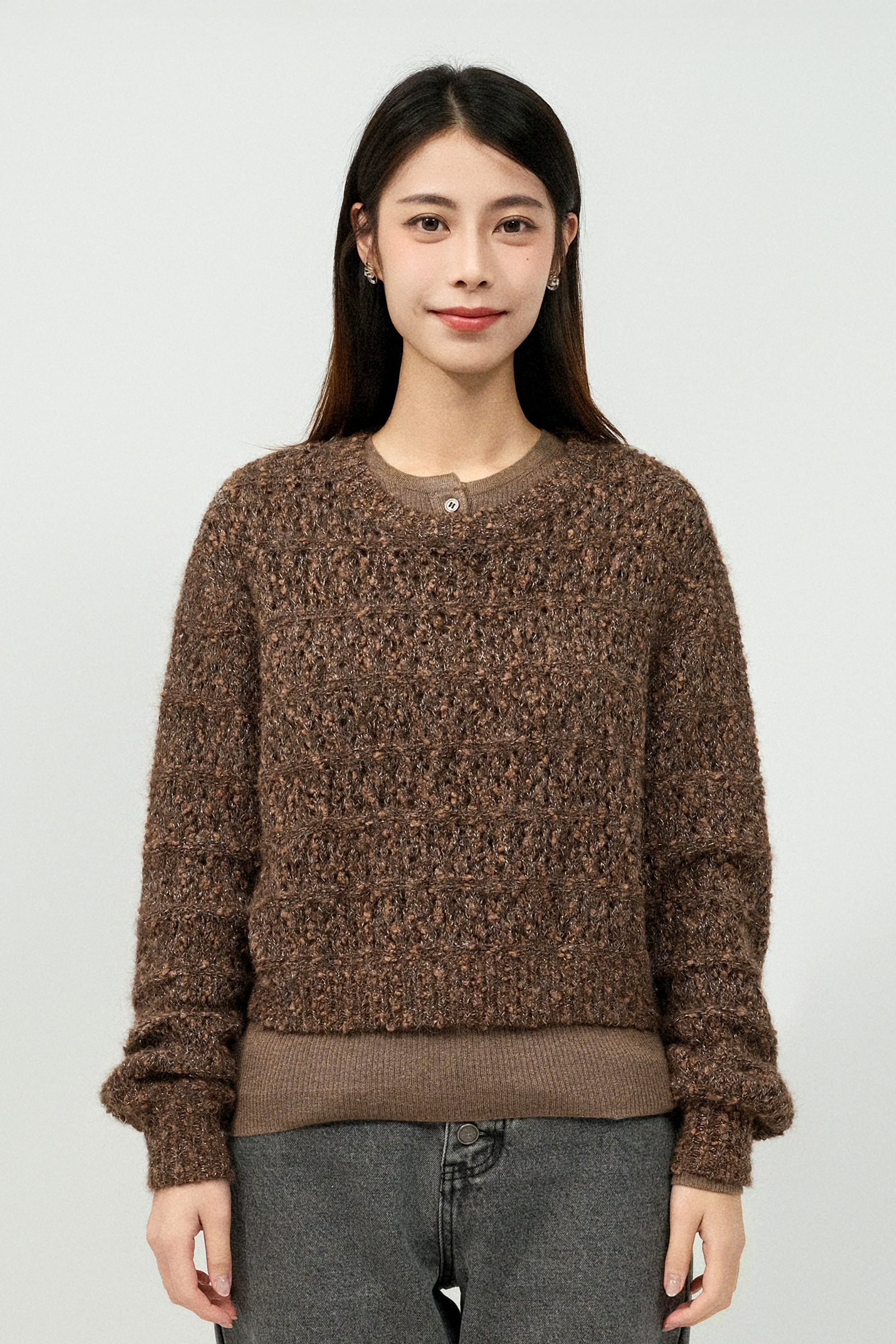 混閃線morhair通花短冷衫（預購產品）