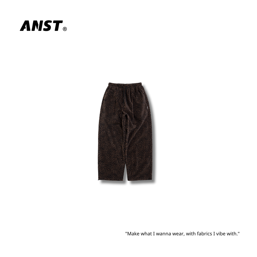 "現貨" ANST 豹紋磨毛長褲 ST.73