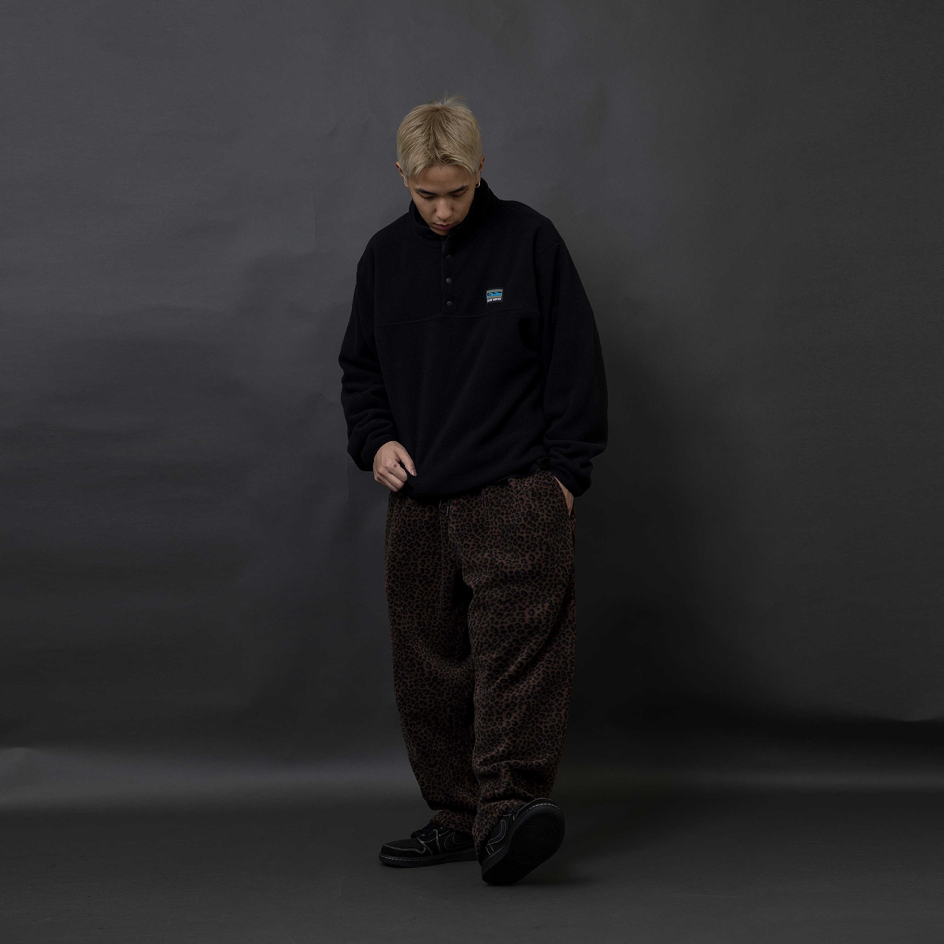 "現貨" ANST 豹紋磨毛長褲 ST.73