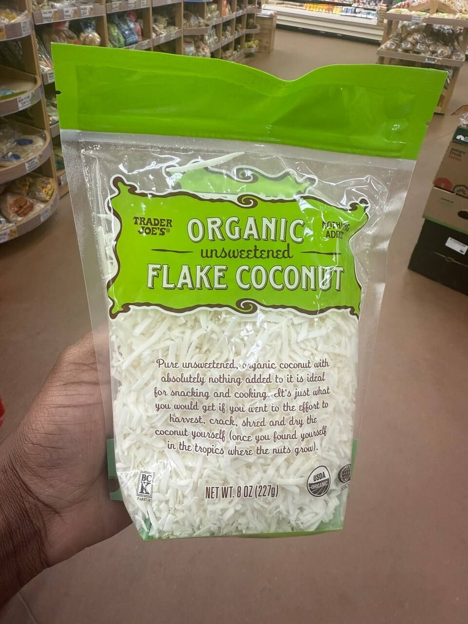 [U] CW TRADER JOE'S ORGANIC UNSWEETENED FLAKE COCONUT, 00537162 (UCW91)