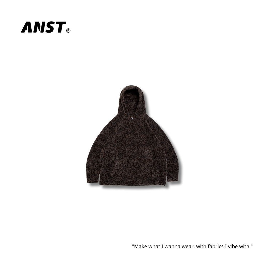 "現貨" ANST 豹紋磨毛帽T AN.70