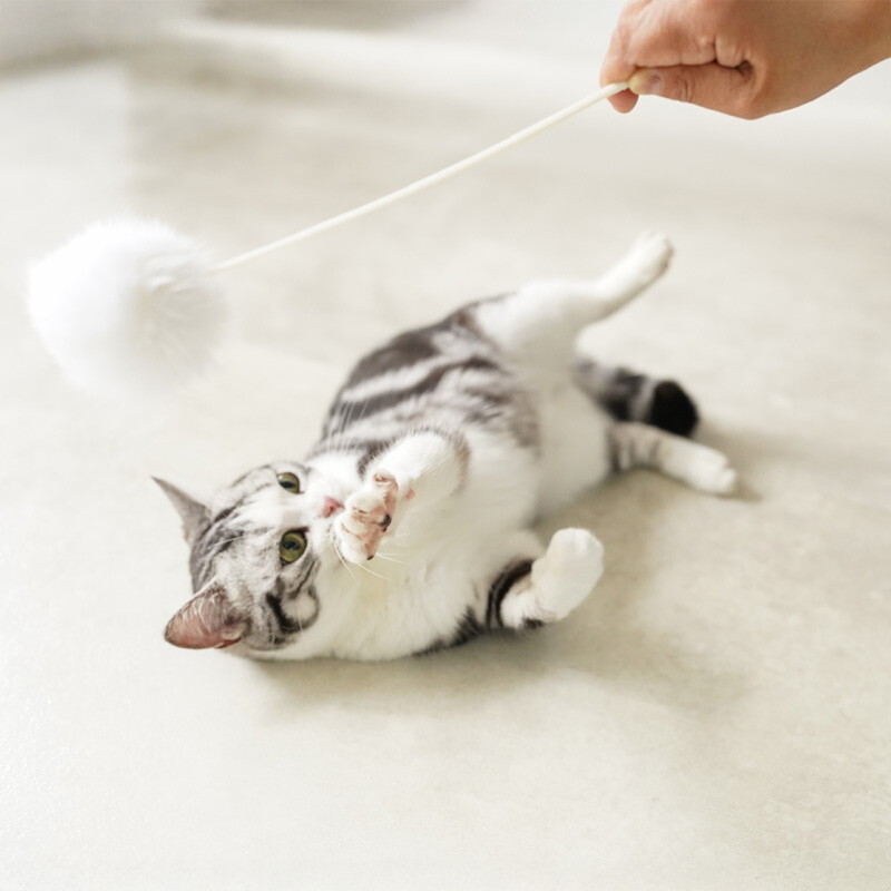 Mofu 天然兔毛逗貓棒