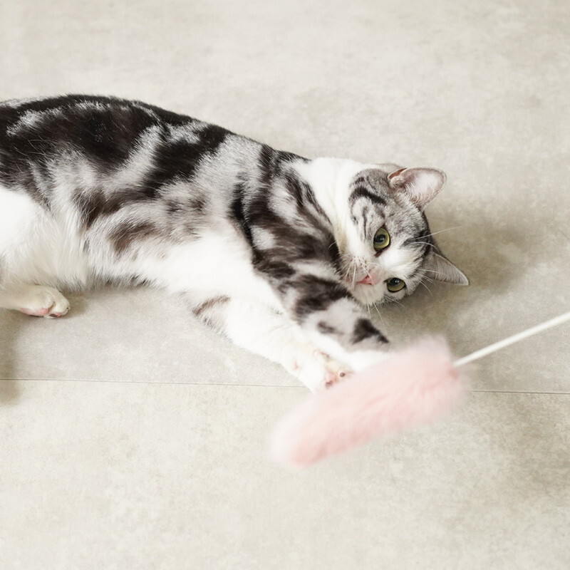 Mofu 天然兔毛逗貓棒