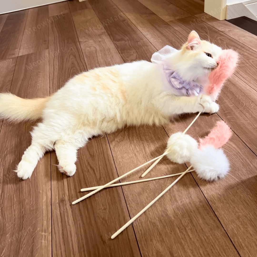 Mofu 天然兔毛逗貓棒