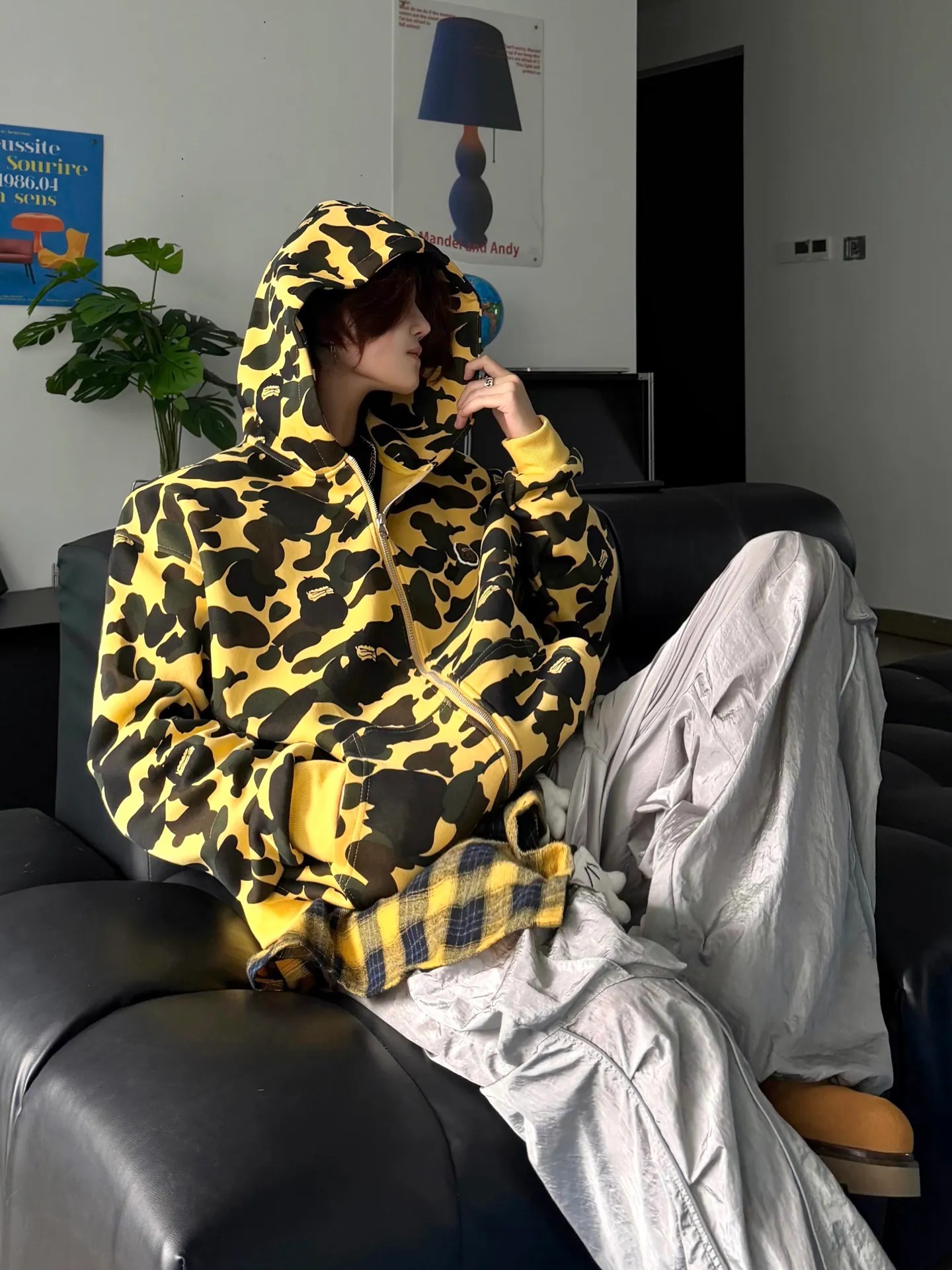 <限時預購> 香港潮牌 Fingercroxx FGXX 猿人 棉質 迷彩 連帽外套 男女款