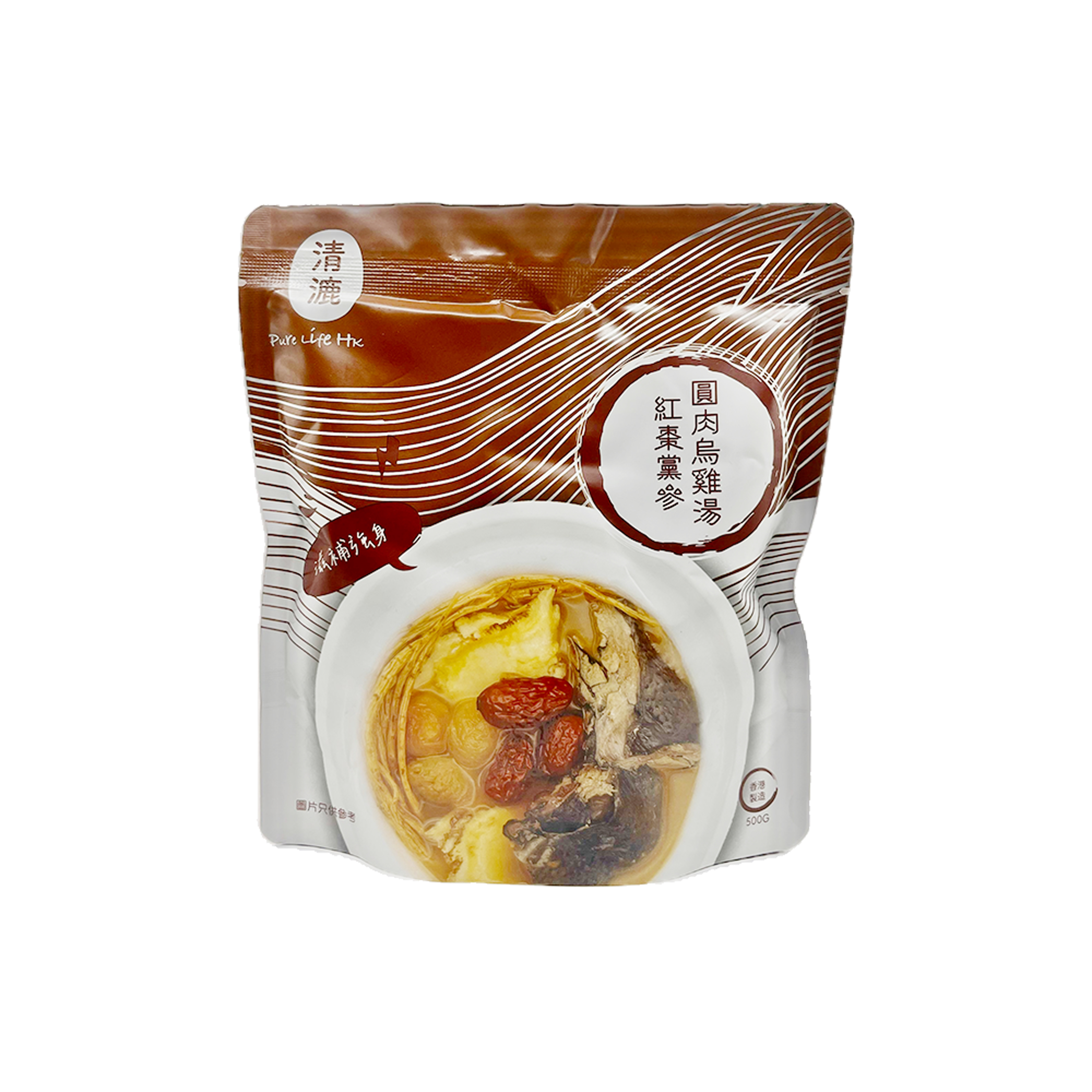 清漉 - 紅棗黨參圓肉烏雞湯 | 香港製造 | 即飲湯包 | 急凍-18度 | 有效期不少於30天