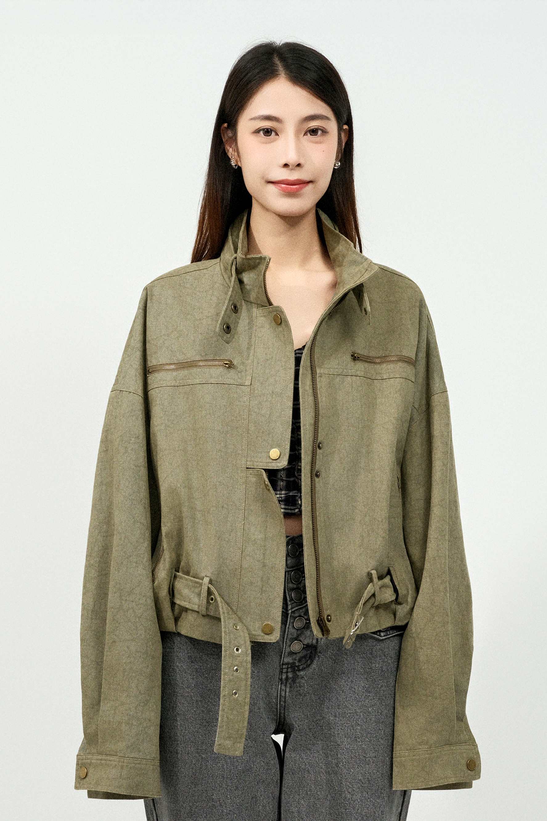 裂紋洗水機師短外套（預購產品）