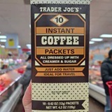 [U] CW TRADER JOE'S 10 INSTANT COFFEE PACKETS, 00972031 (UCW96)