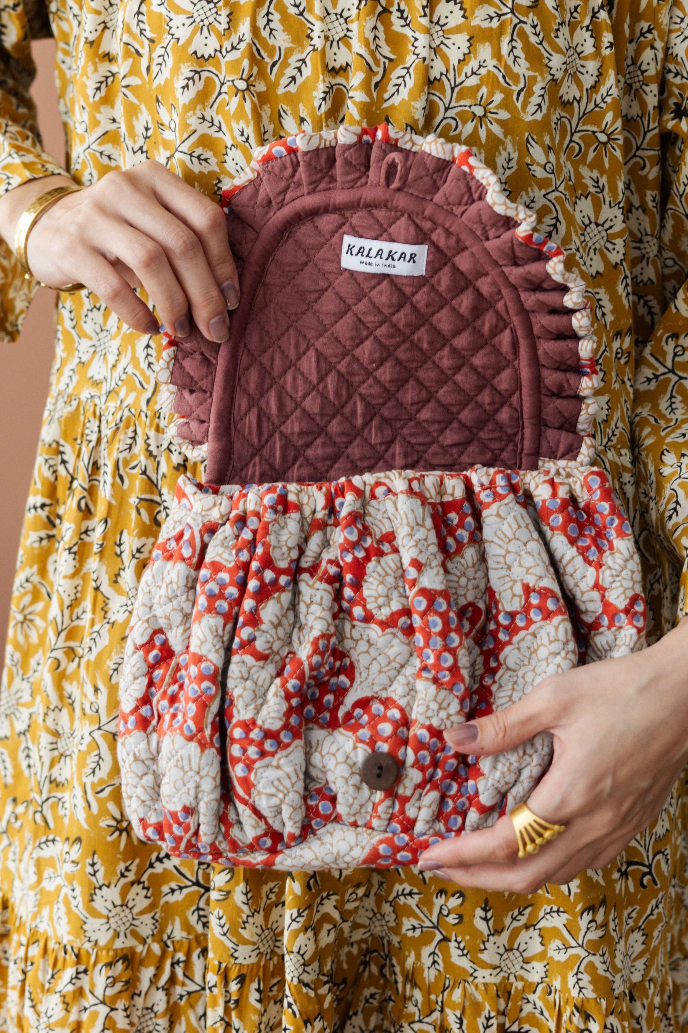 花邊大水餃手拿包_紅