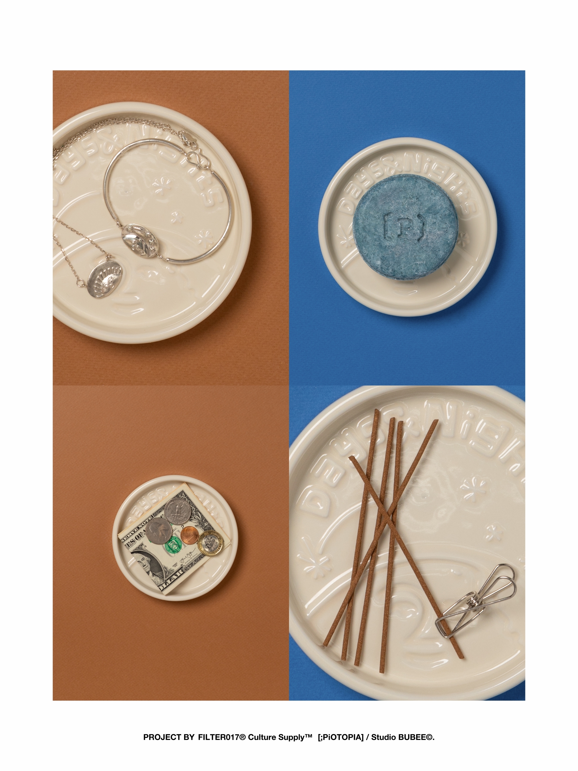 陶瓷線香盤可放置飾品、手工皂、零鈔、線香等多種小物