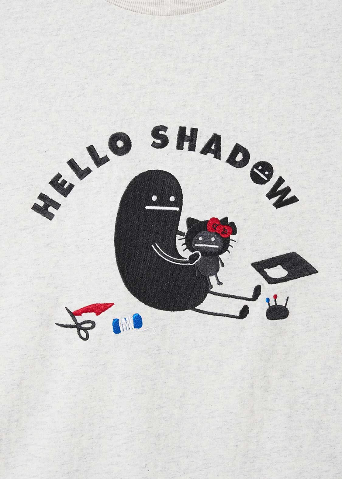 🇯🇵 HELLO KITTY X graniph "HELLO SHADOW" 三麗鷗 凱蒂貓 KITTY貓 聯名 五分袖 短袖 短T 寬鬆 燕麥灰 / 預購