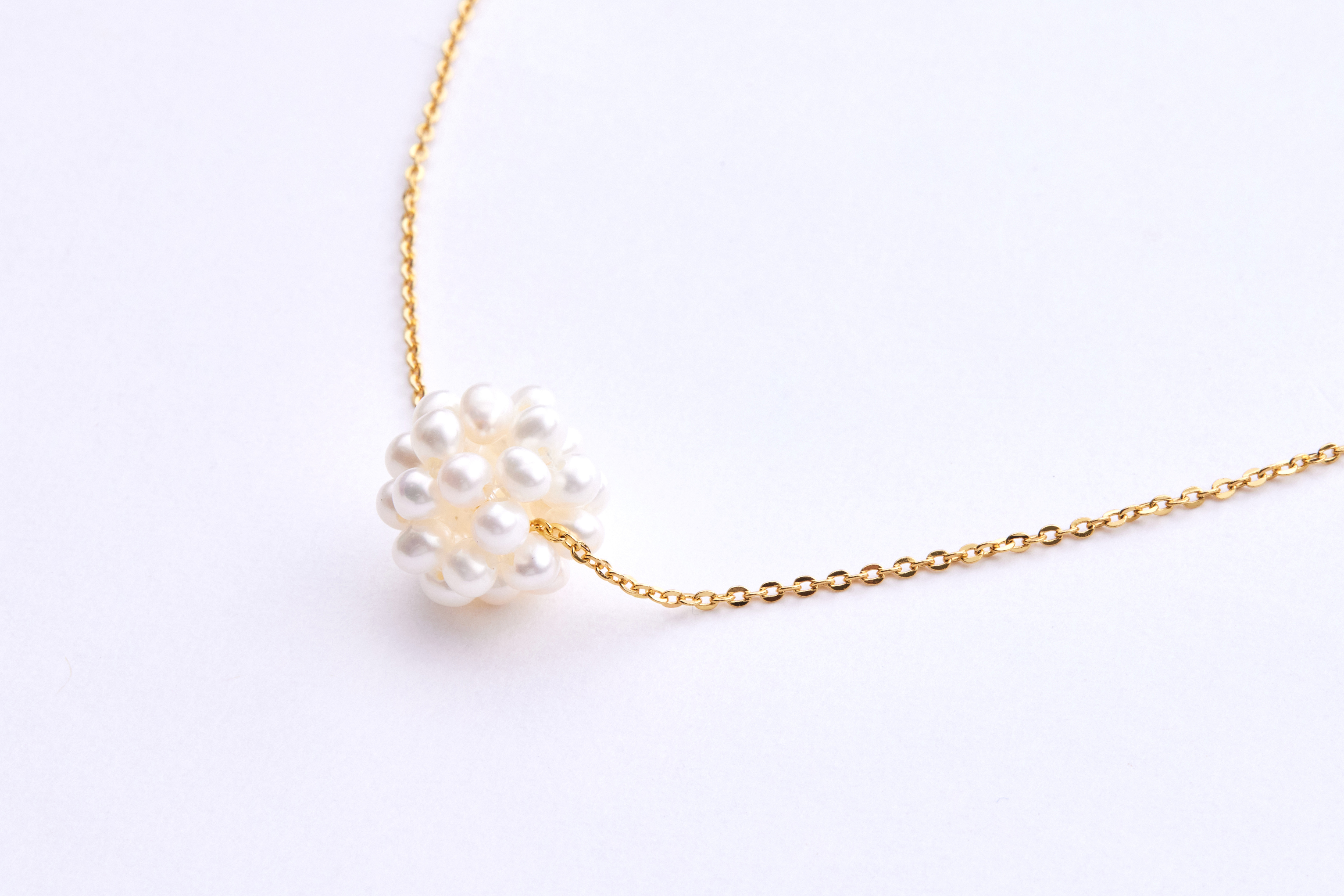 N1256 | 14kgf爆米花淡水珍珠調節項鍊