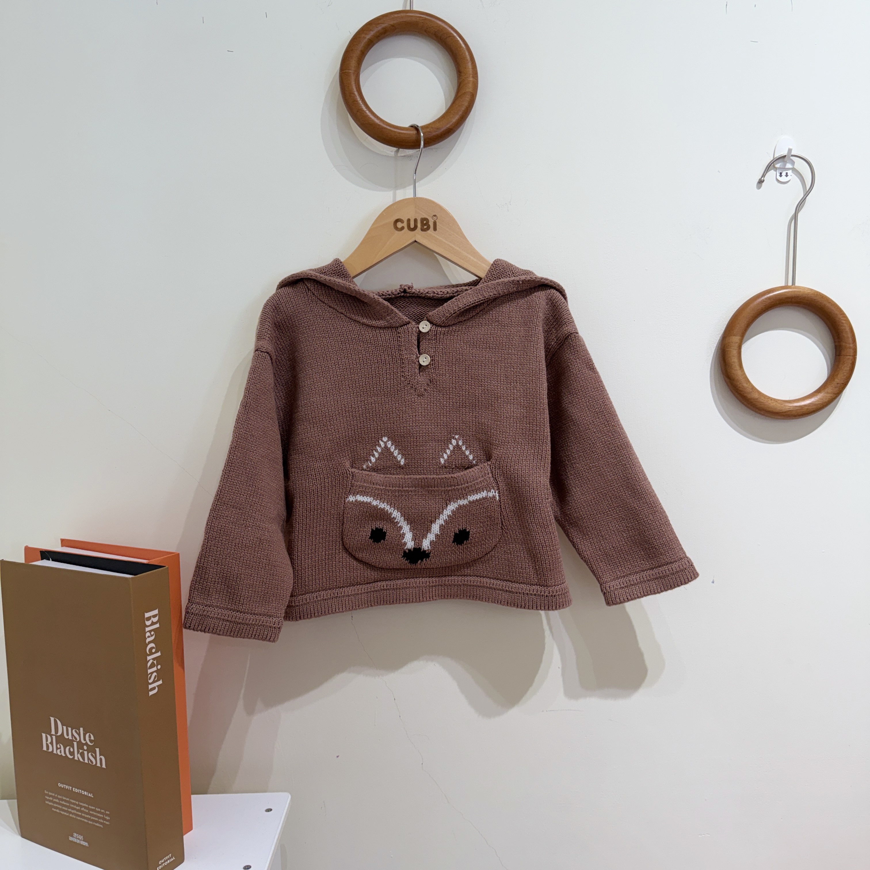 25冬 小狐狸連帽針織衣