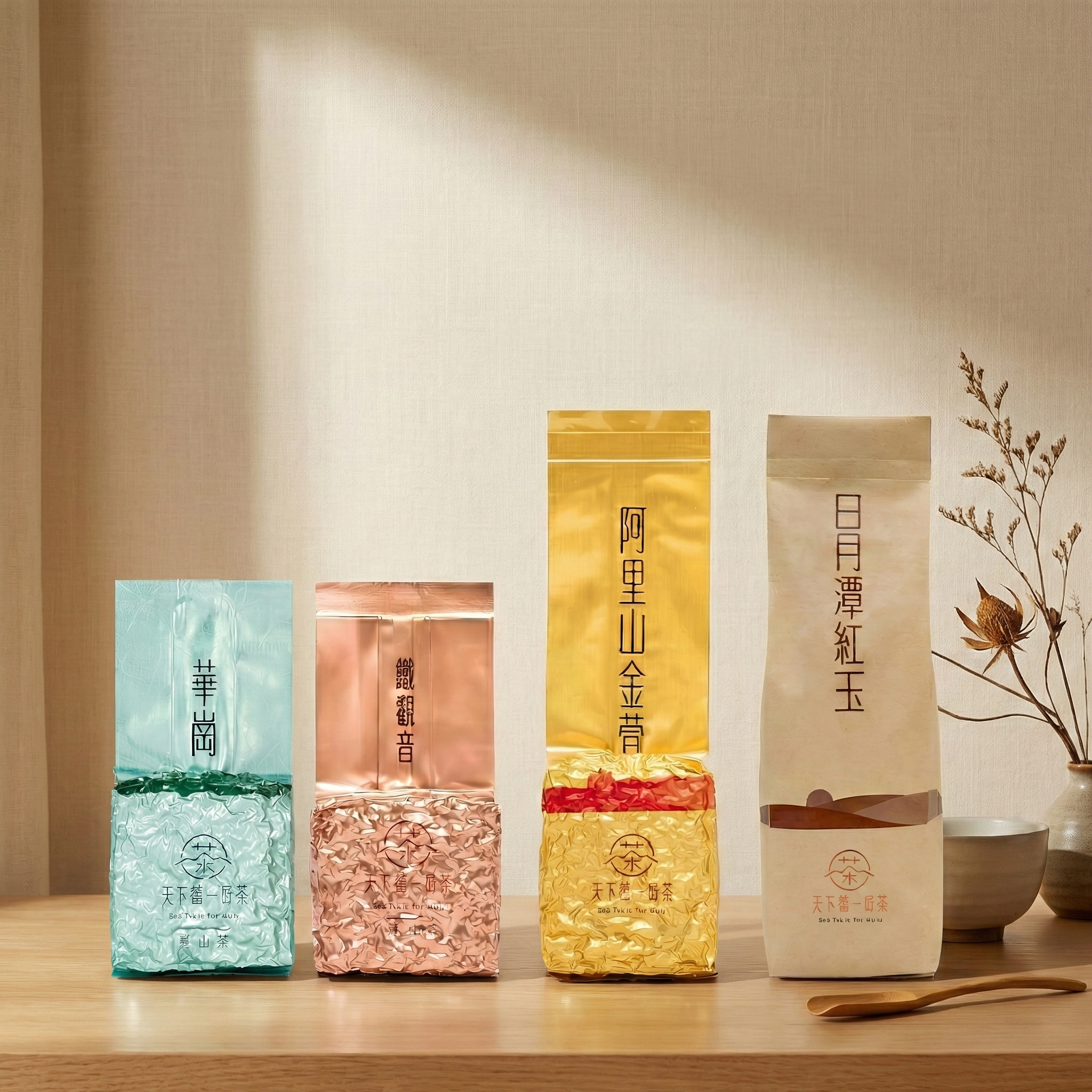 【會員限定組合𝟲𝟬𝟬𝙜】梨山華崗 𝙭 日月潭紅玉 𝙭 阿里山金萱 𝙭 木柵鐵觀音