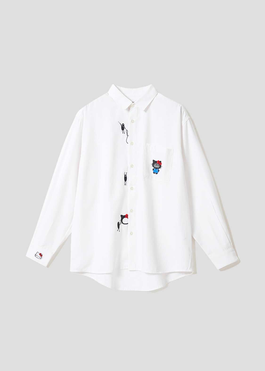 🇯🇵 HELLO KITTY X graniph "HELLO SHADOW" 三麗鷗 凱蒂貓 KITTY貓 聯名 襯衫 長袖 排扣 寬鬆 / 預購