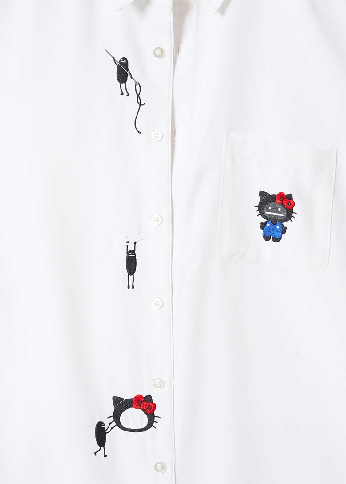 🇯🇵 HELLO KITTY X graniph "HELLO SHADOW" 三麗鷗 凱蒂貓 KITTY貓 聯名 襯衫 長袖 排扣 寬鬆 / 預購