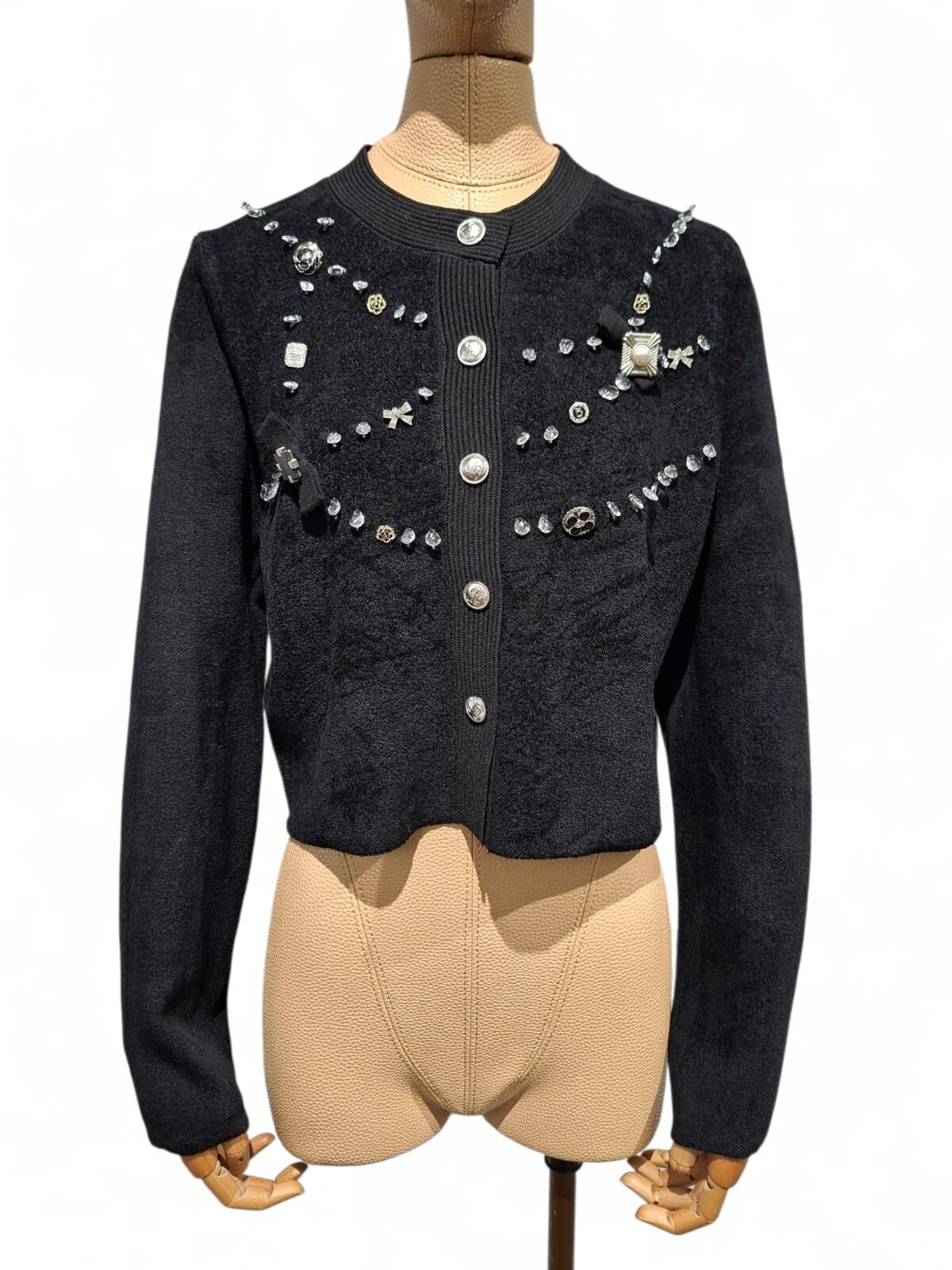 水滴珠裝飾鈕扣cardigan（預購產品）