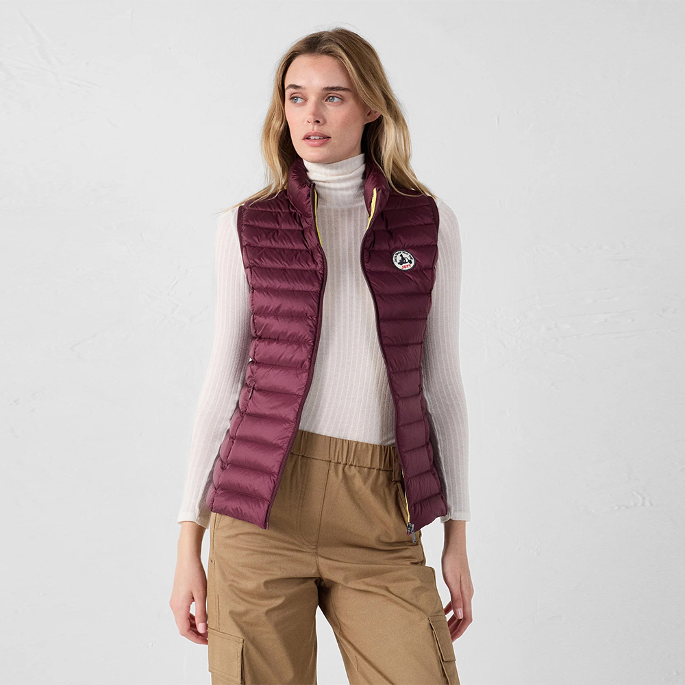 【JOTT】SED流行款立領羽絨背心女(紫)