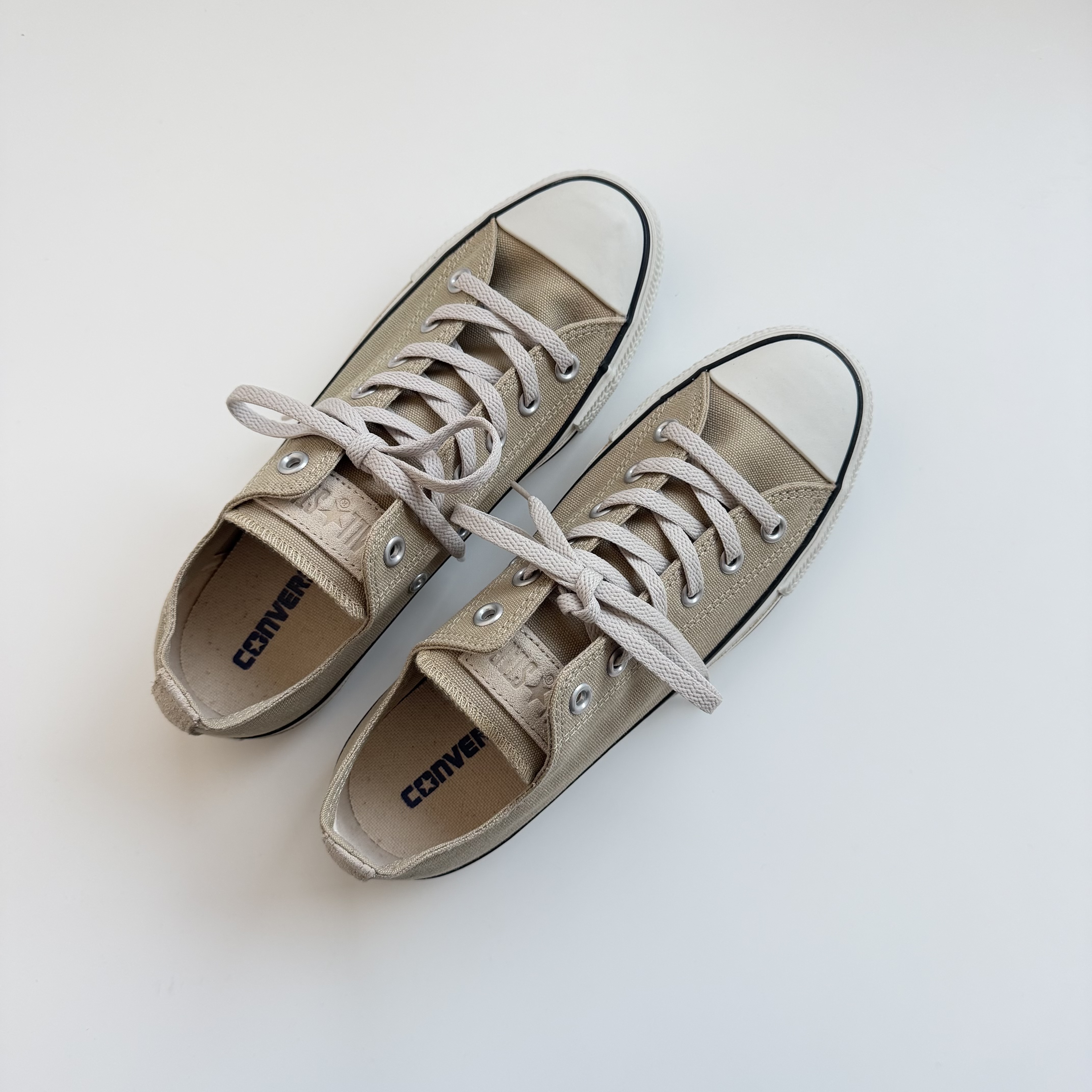 零碼出清，25CM┃日本 CONVERSE ALL STAR SPT OX  奶茶色 低筒 帆布鞋