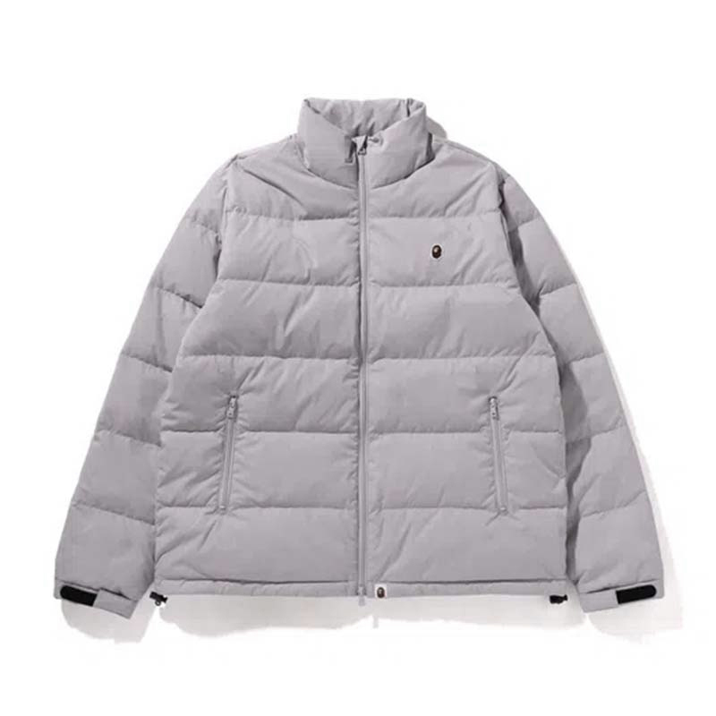 BAPE One Point Down Jacket 猿人小標 保暖羽絨外套 鐵灰色 BAPE-519 [台灣現貨]