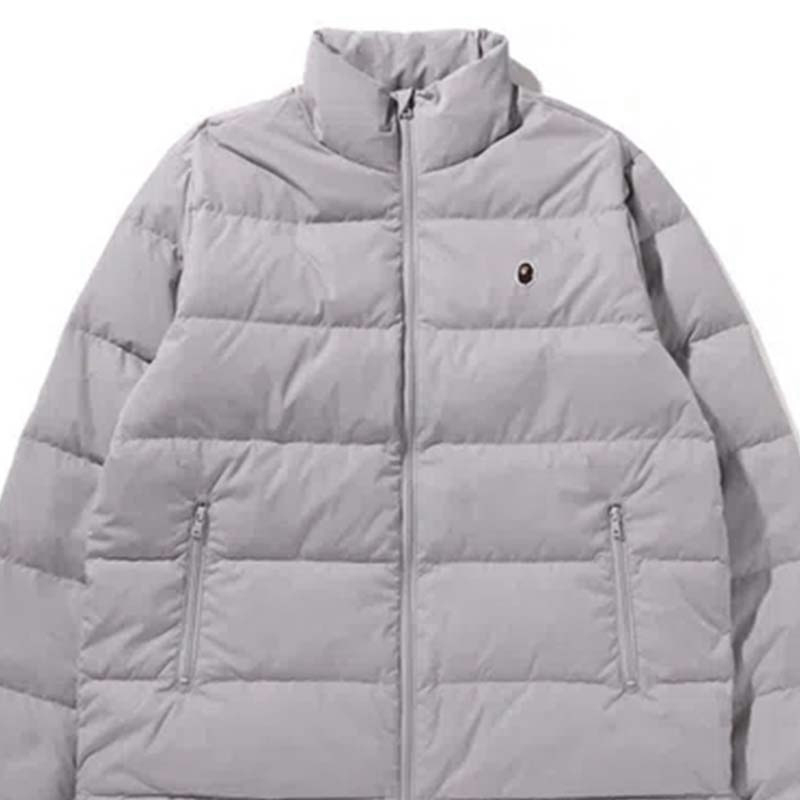 BAPE One Point Down Jacket 猿人小標 保暖羽絨外套 鐵灰色 BAPE-519 [台灣現貨]