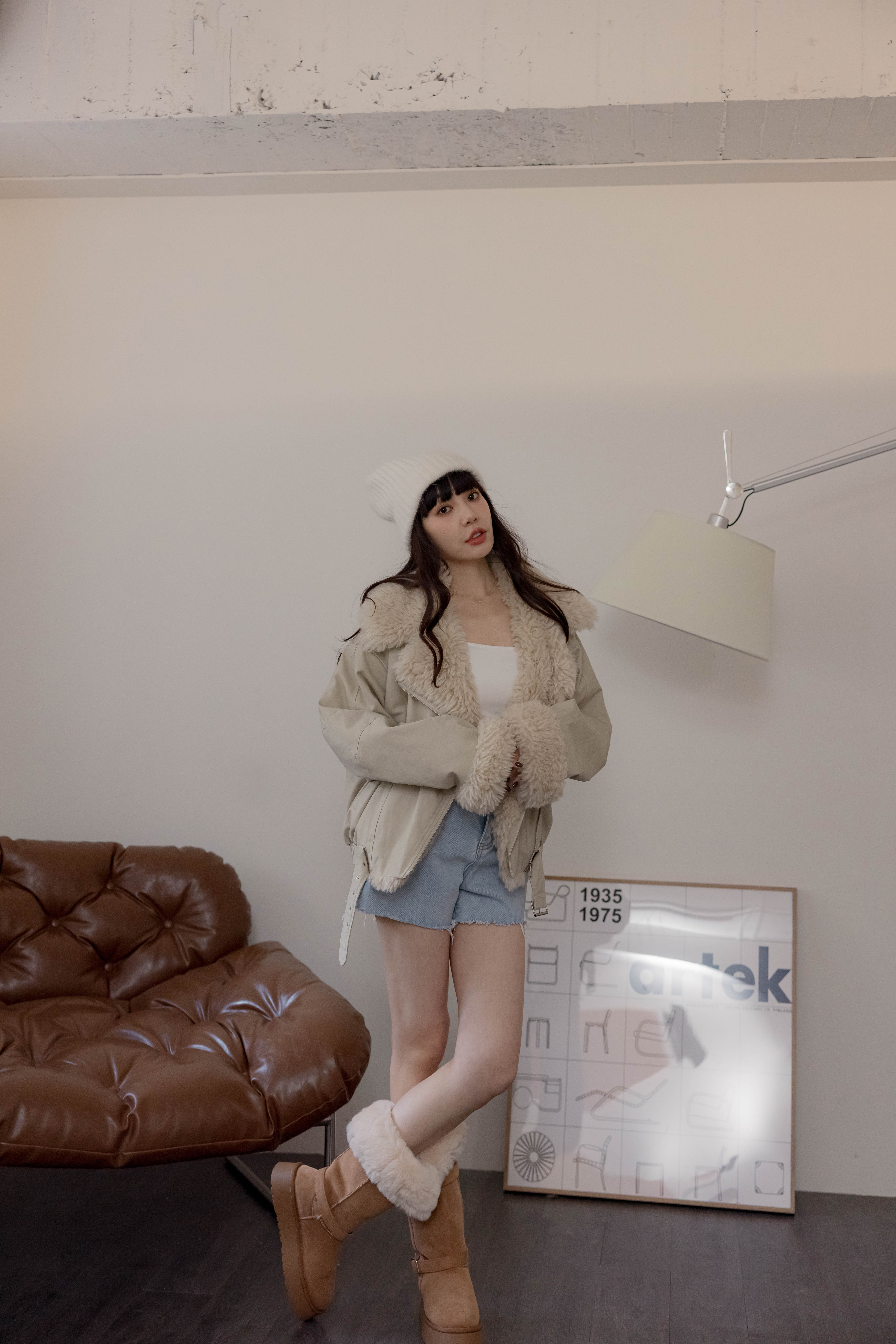 （現貨）#AH40 挺版不修邊短褲(淺藍/深藍)