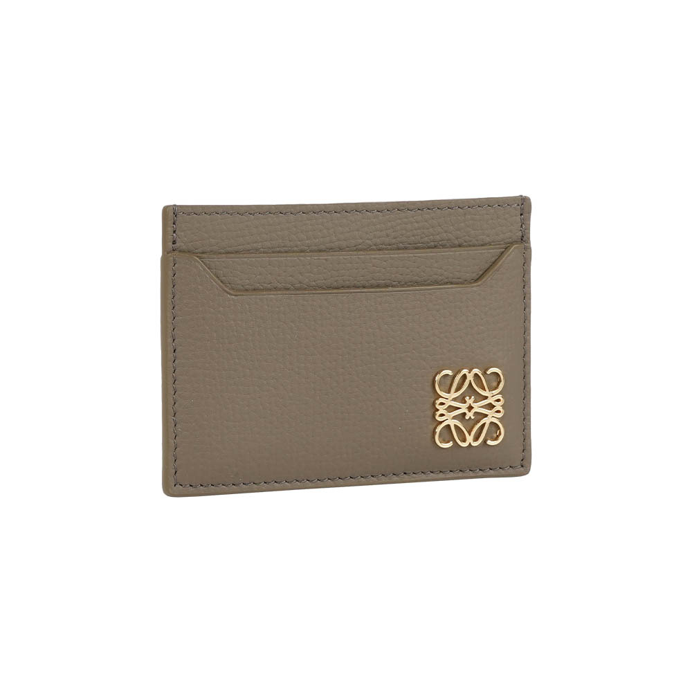 【LOEWE】Anagram 卵石紋小牛皮純色卡夾(灰褐色)
