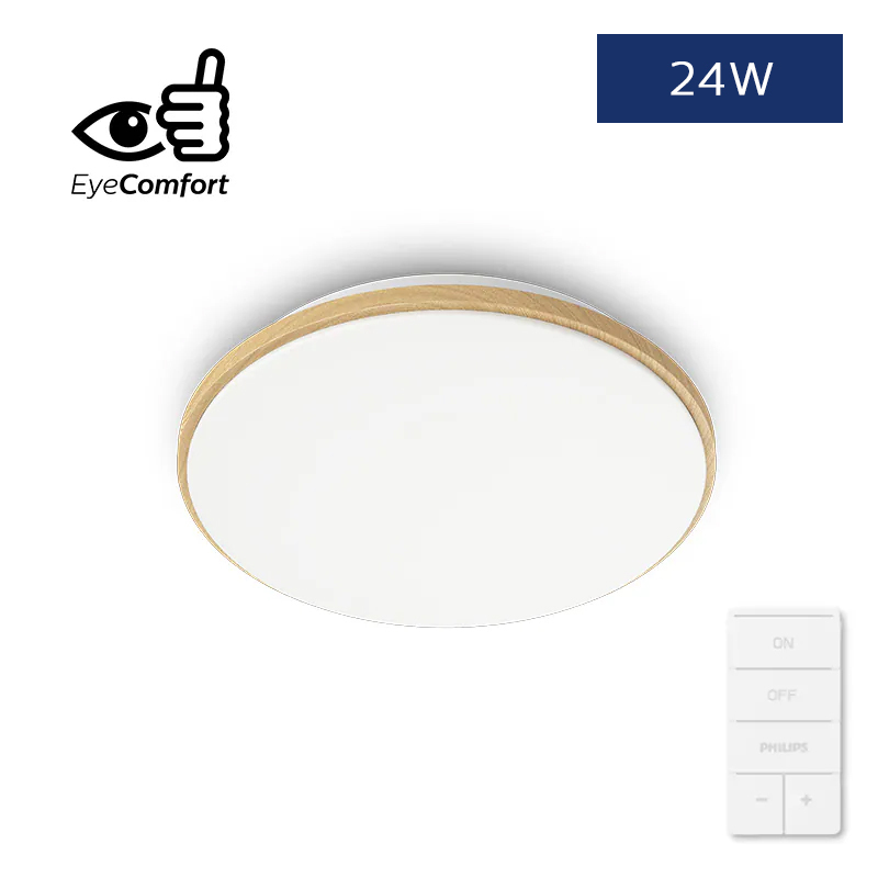 Wincel CL630 Wood Round Entry AIO Ceiling Light (24W)