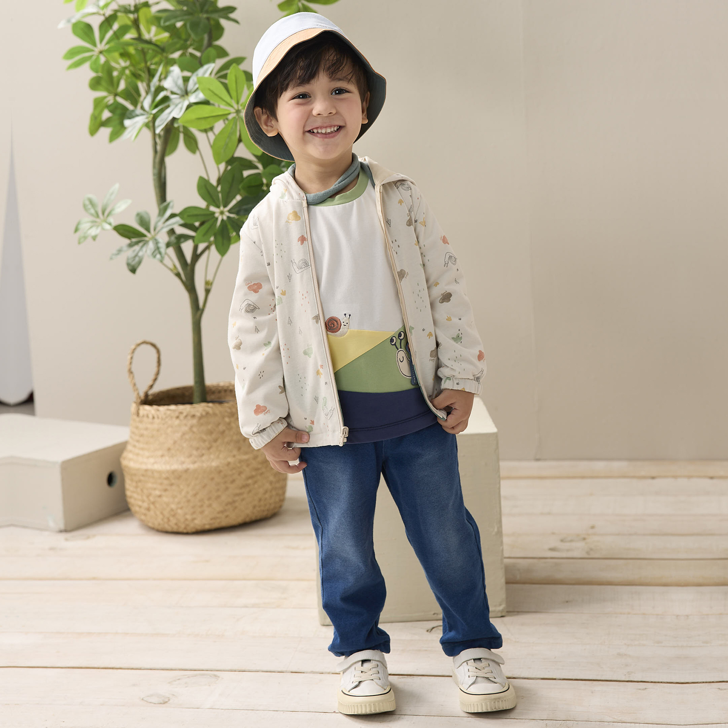 PIPPY 素面仿牛仔針織長褲 藍