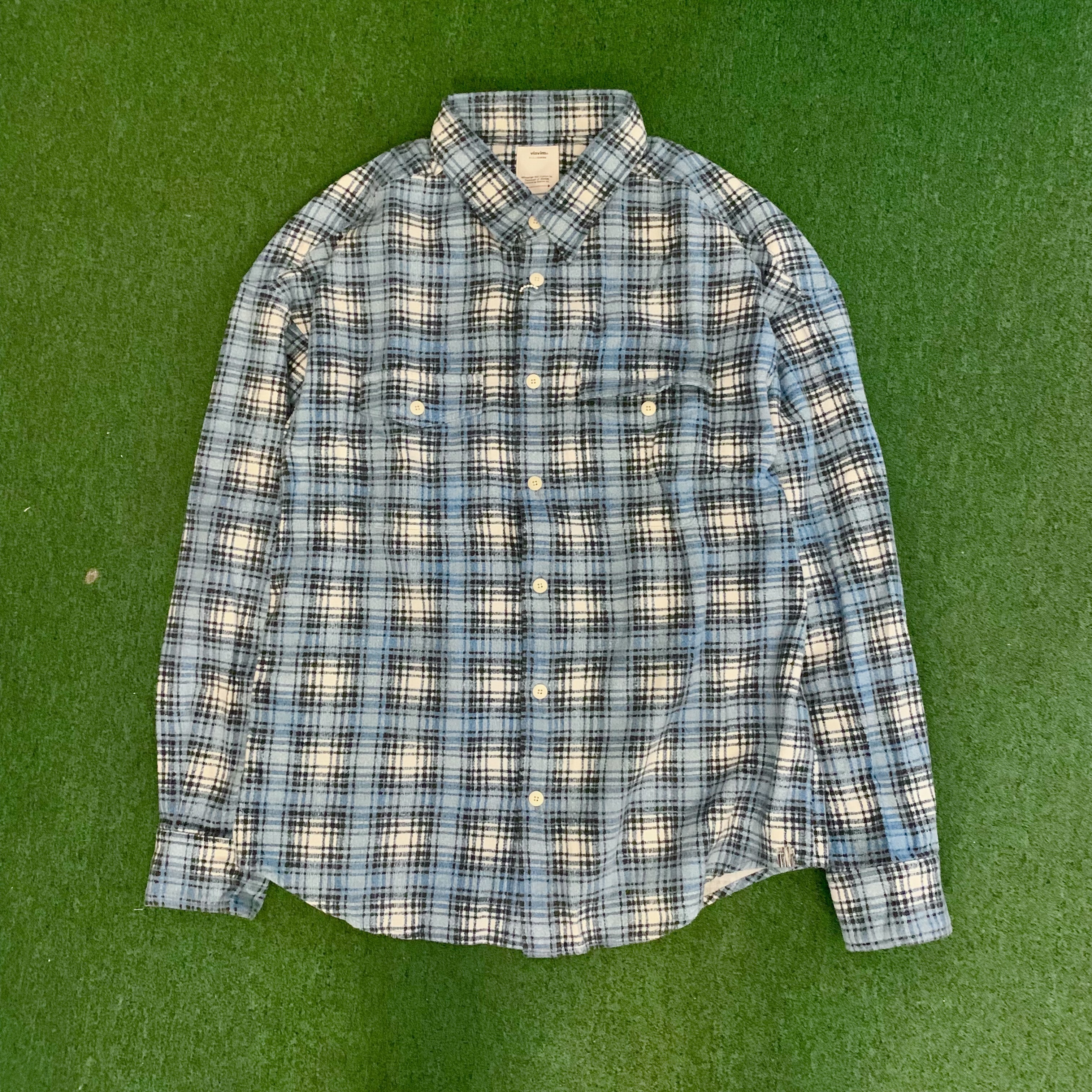 RE-STOCK: VISVIM PIONEER KHADI CHECK SHIRT L/S - LT.BLUE SIZE 2 IN STOCK NOW (現貨發售中)