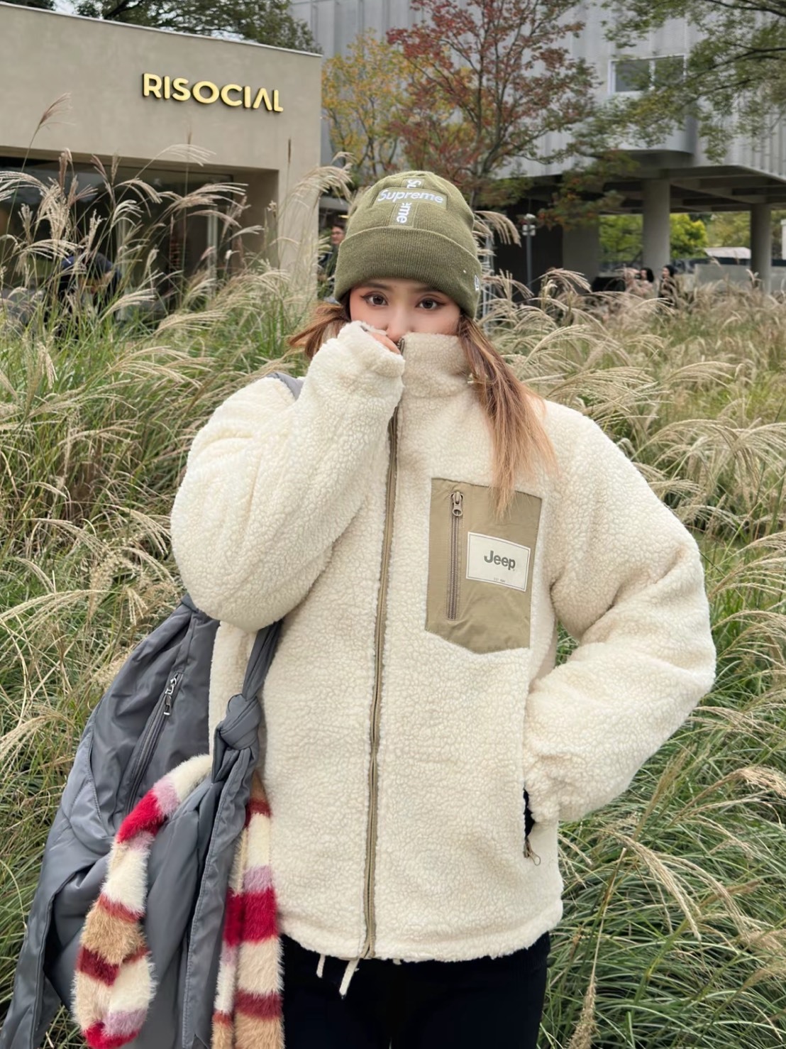 JEEP羊羔毛雙面穿鋪棉外套