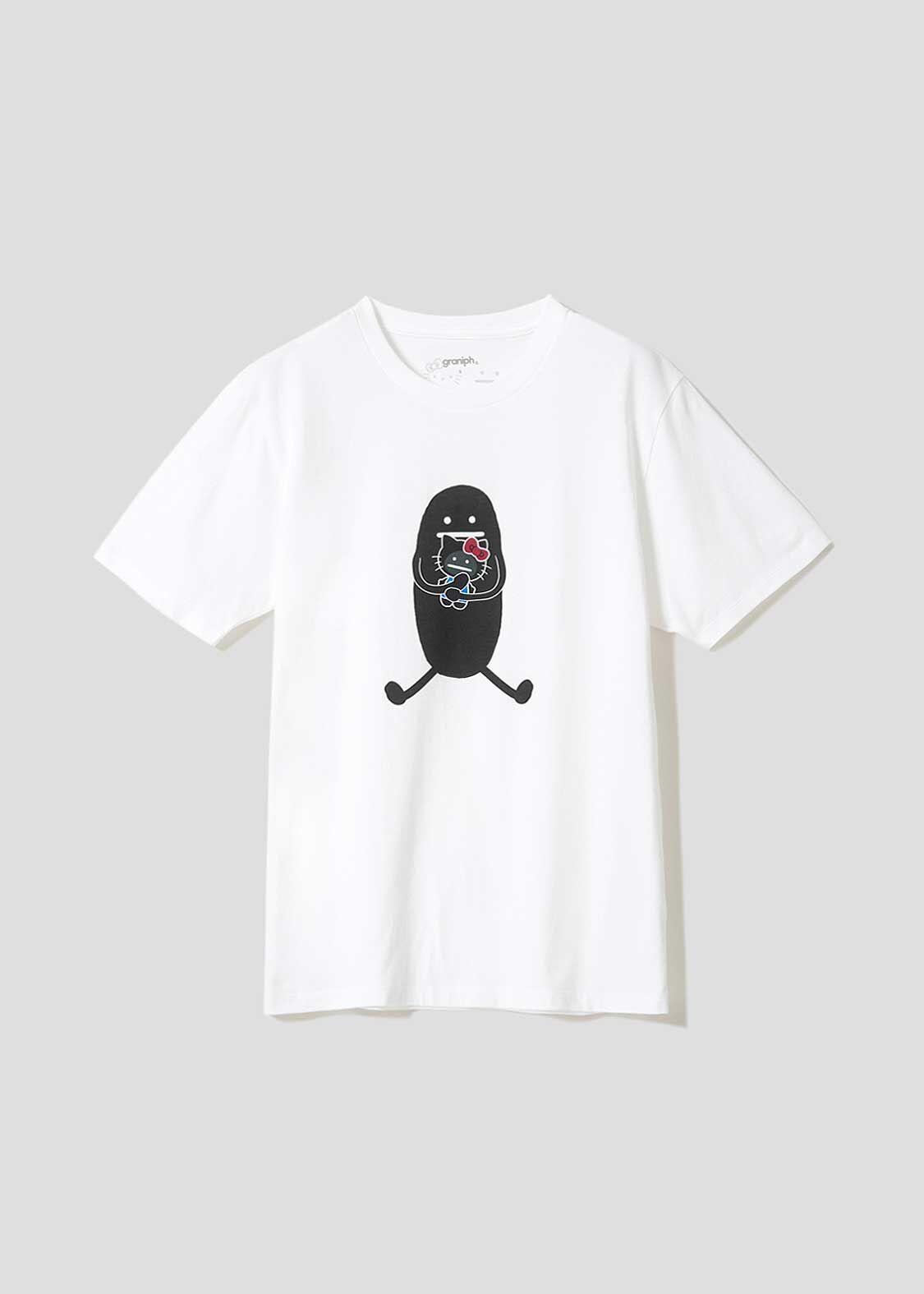 🇯🇵 HELLO KITTY X graniph "HELLO SHADOW" 三麗鷗 凱蒂貓 KITTY貓 聯名 印花 短T 短袖 白色 / 預購