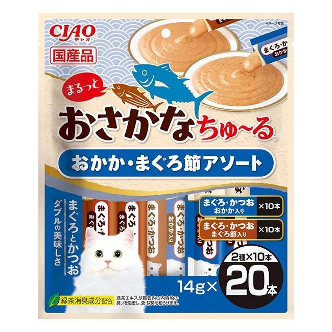 CIAO 吞拿魚+鰹魚+鰹魚醬 (14gx20支裝)