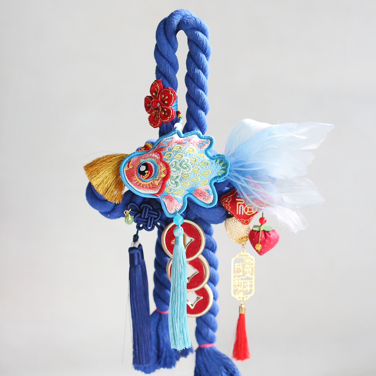 【琉光錦鯉】賀年萬字結 - 藍