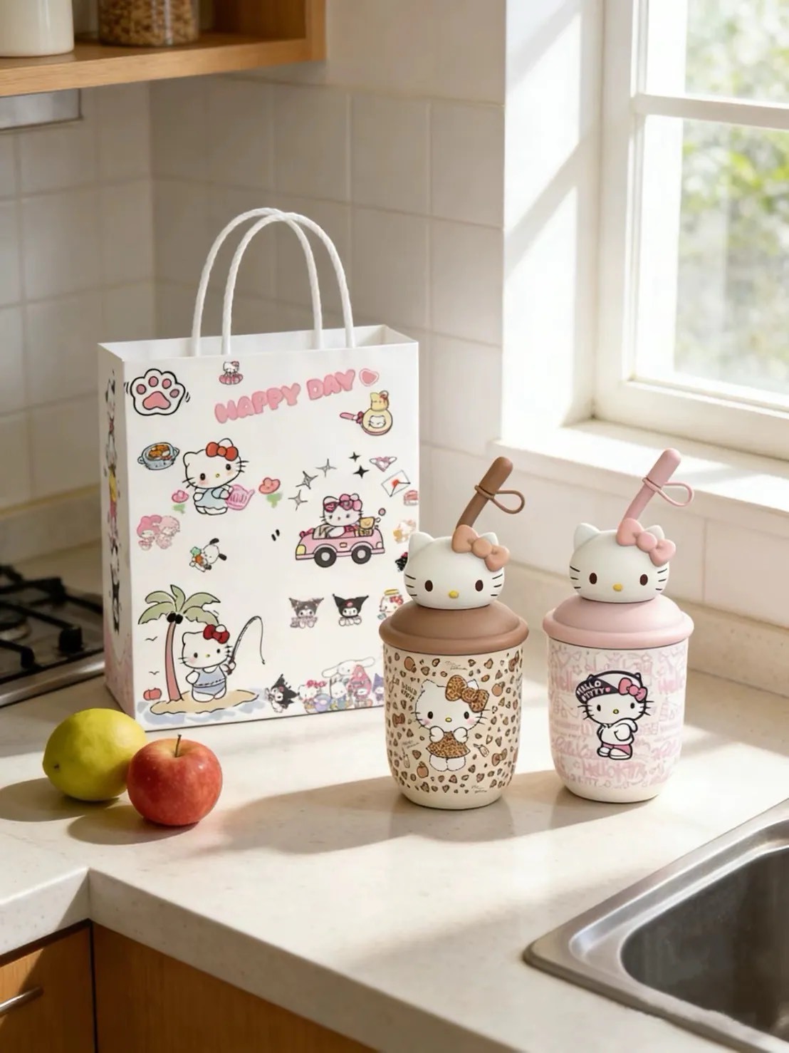 正版授權SANRIO 三麗鷗 聯名款馬克杯 保溫保冷杯 吸管杯 380ml