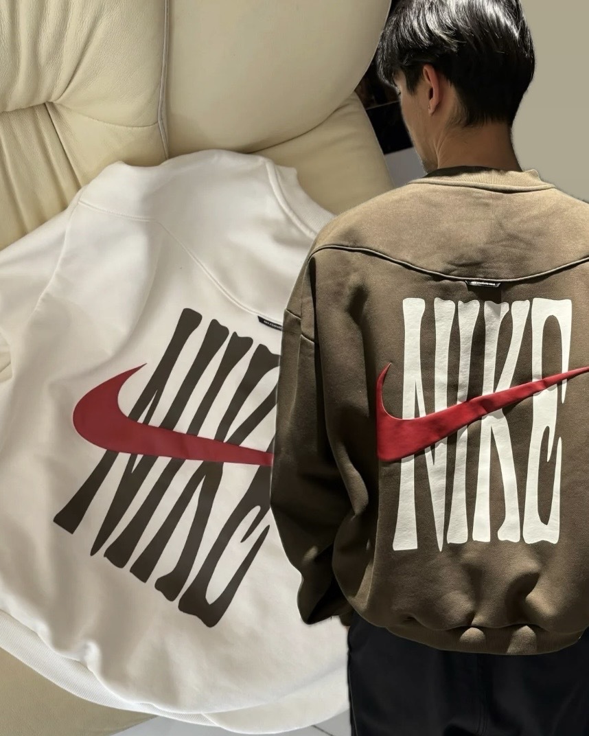 男款 NIKE THERMA-FIT CNY TEE 棕色 白色 馬年 新年 印花 內刷毛 刺繡LOGO 長T 大學T【IQ3819】NKTF
