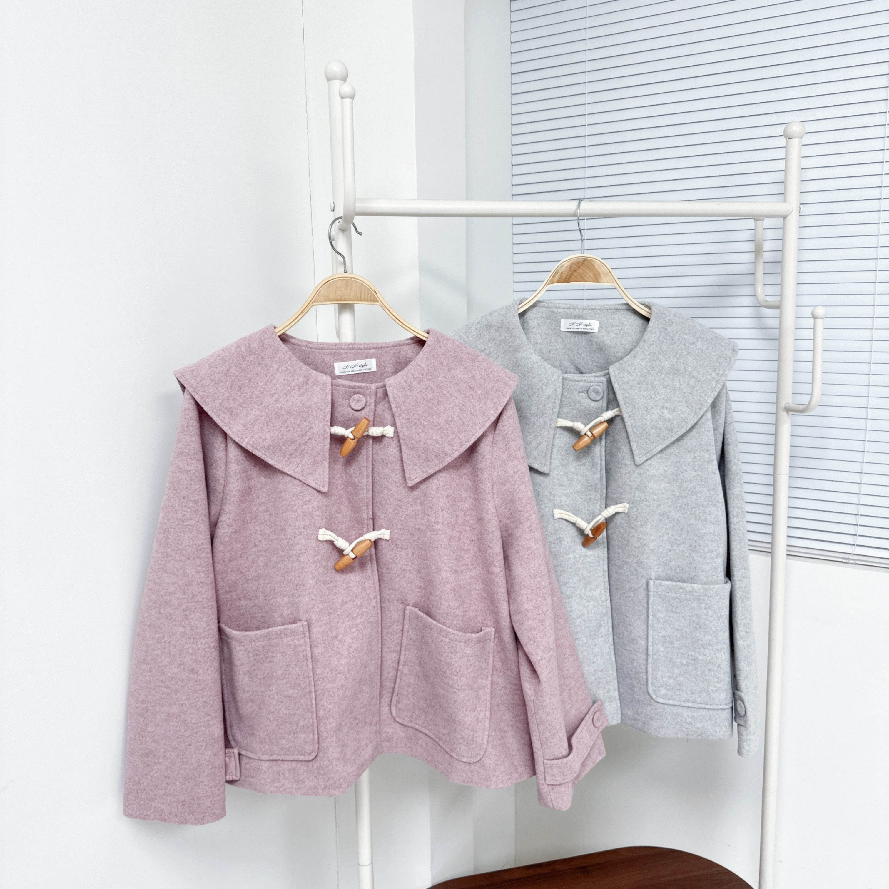 【廠家制】牛角鈕大反領絨外套 (S22-S23)