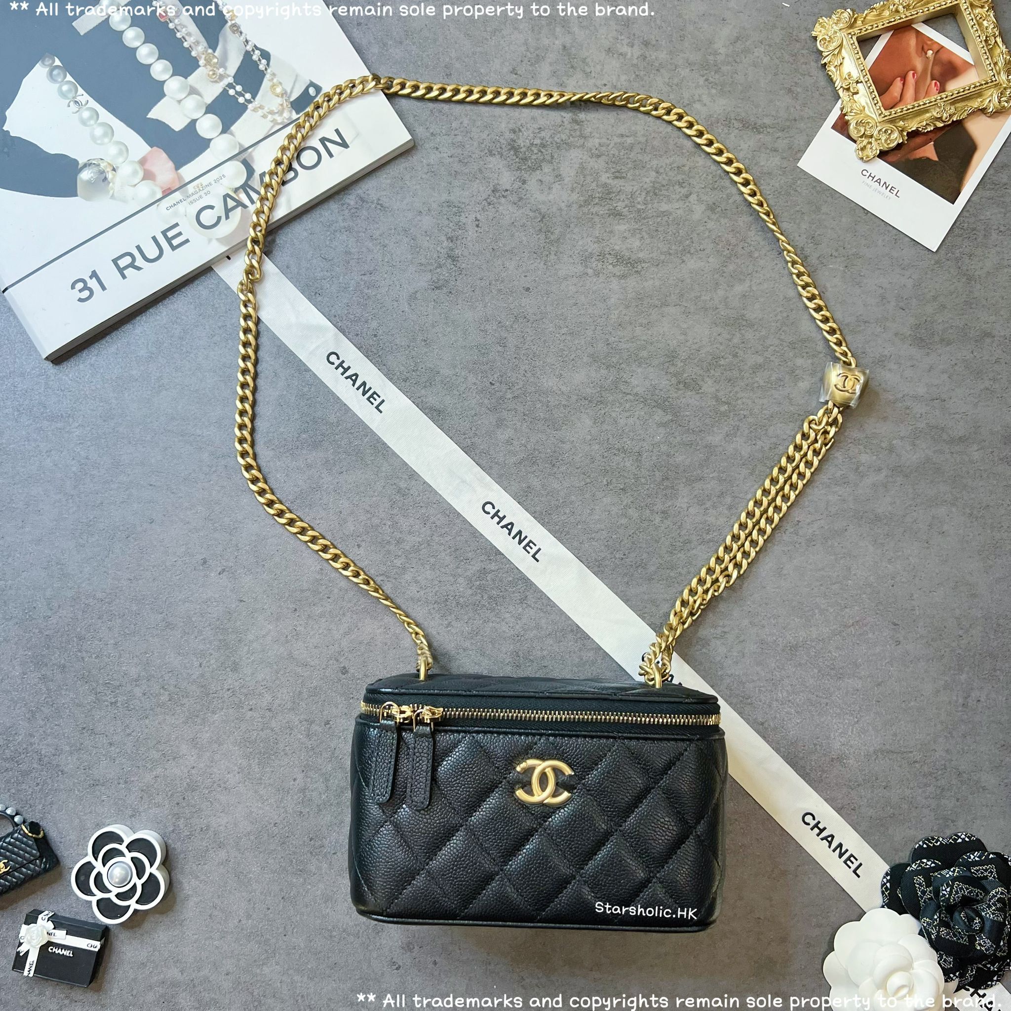 CHANEL 心心調節扣長盒子