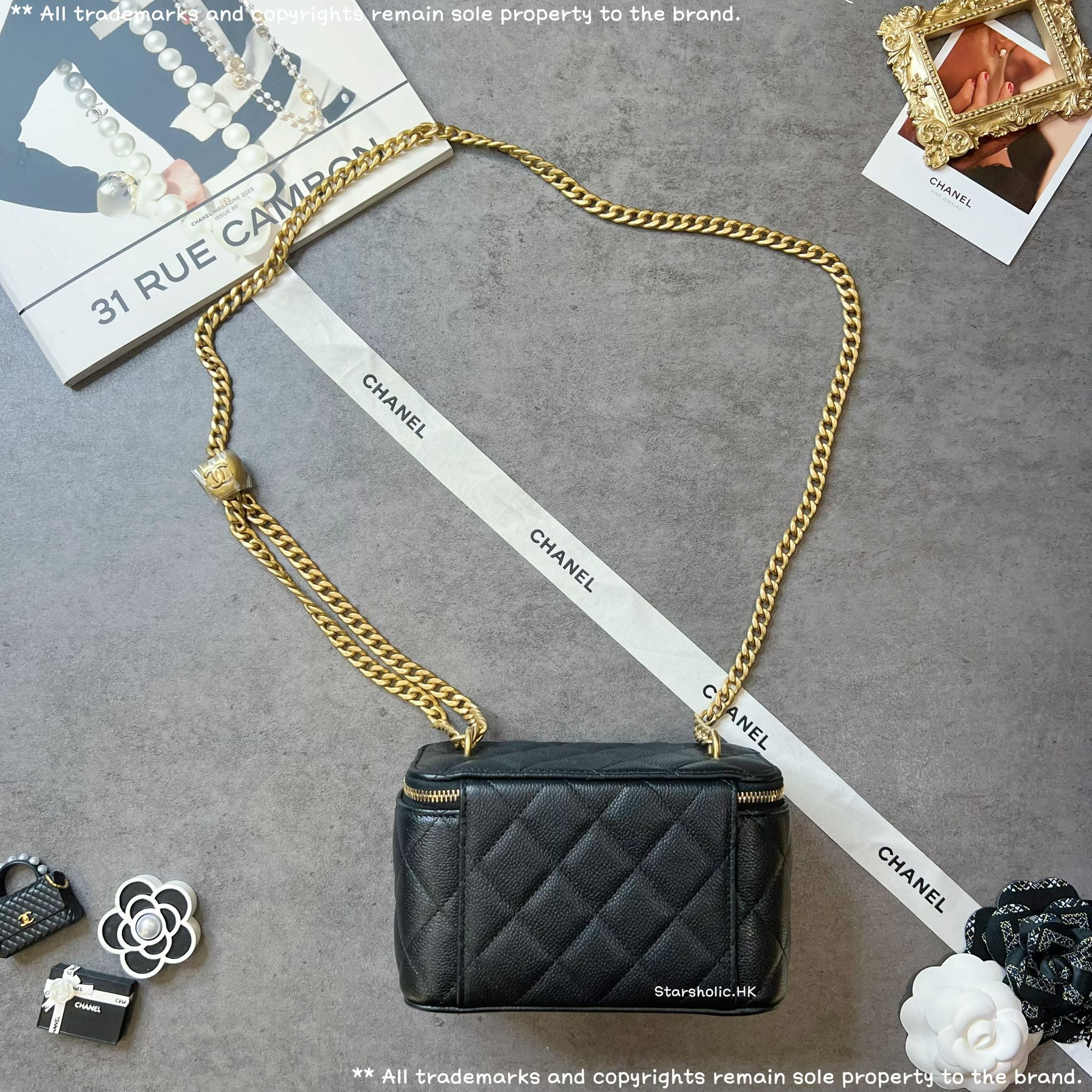 CHANEL 心心調節扣長盒子