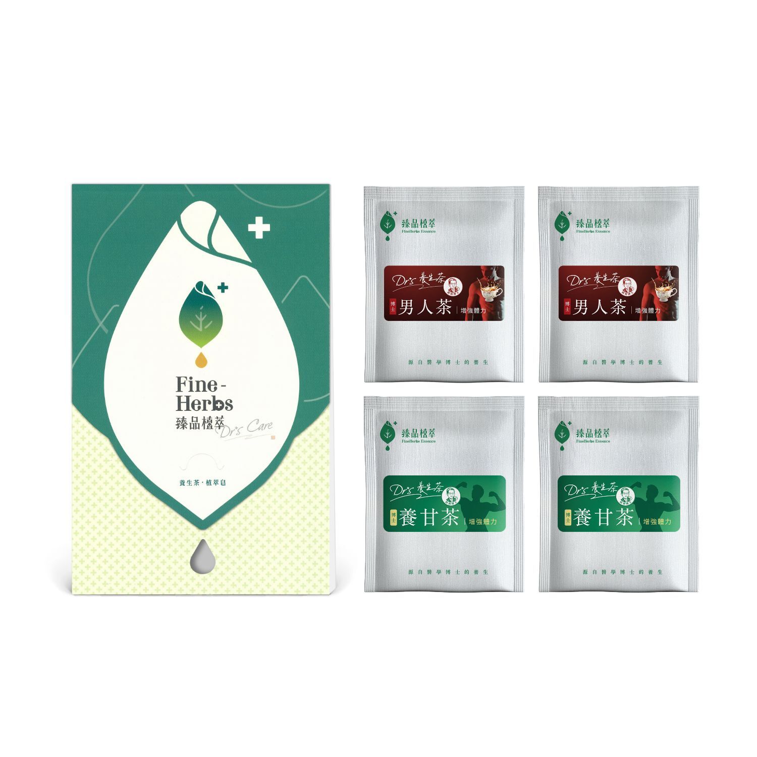 日常保養組-男人體力組｜博士養甘茶2gx2包、博士男人茶3gx2包