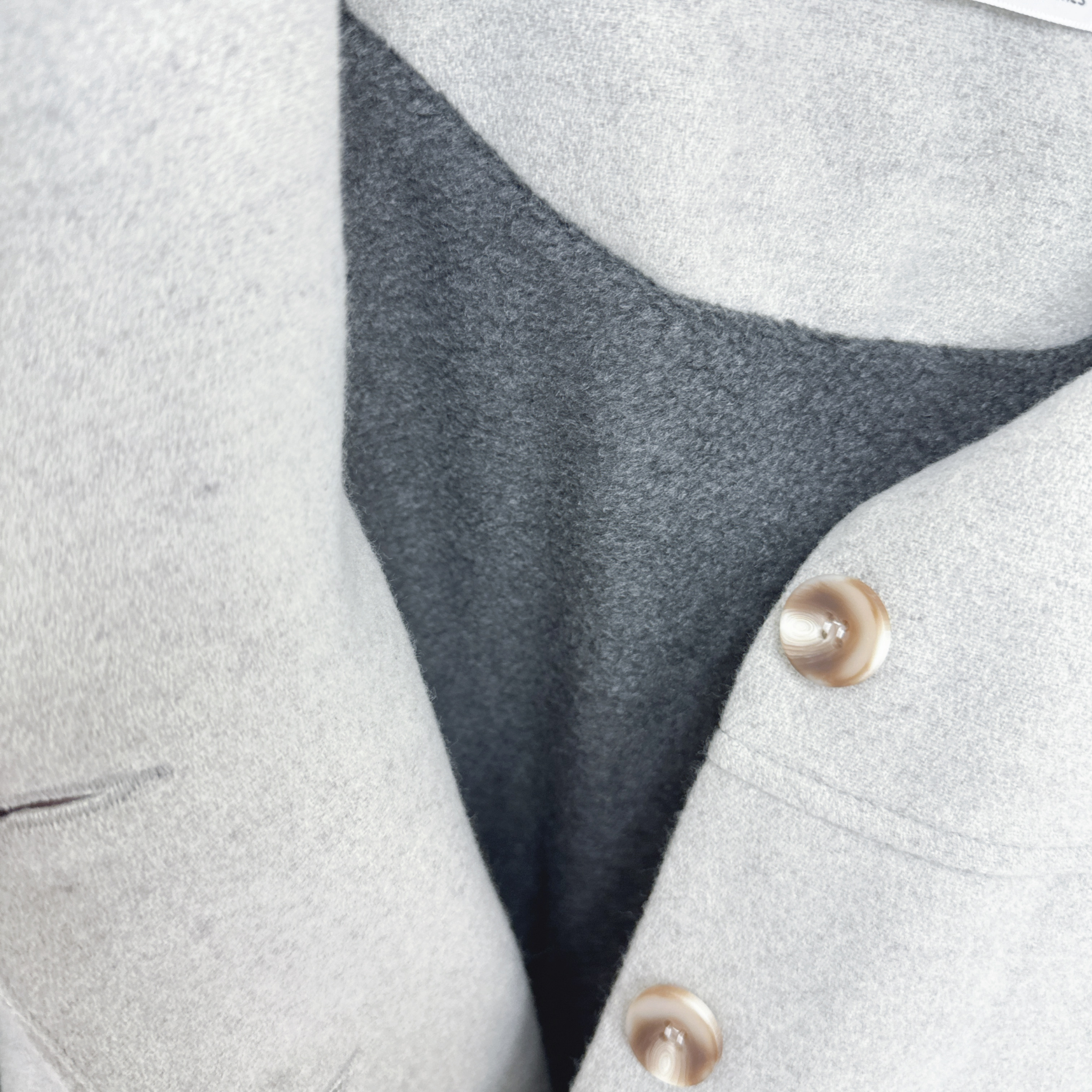 【廠家制】圓領毛底中長絨外套 (S16-S17)