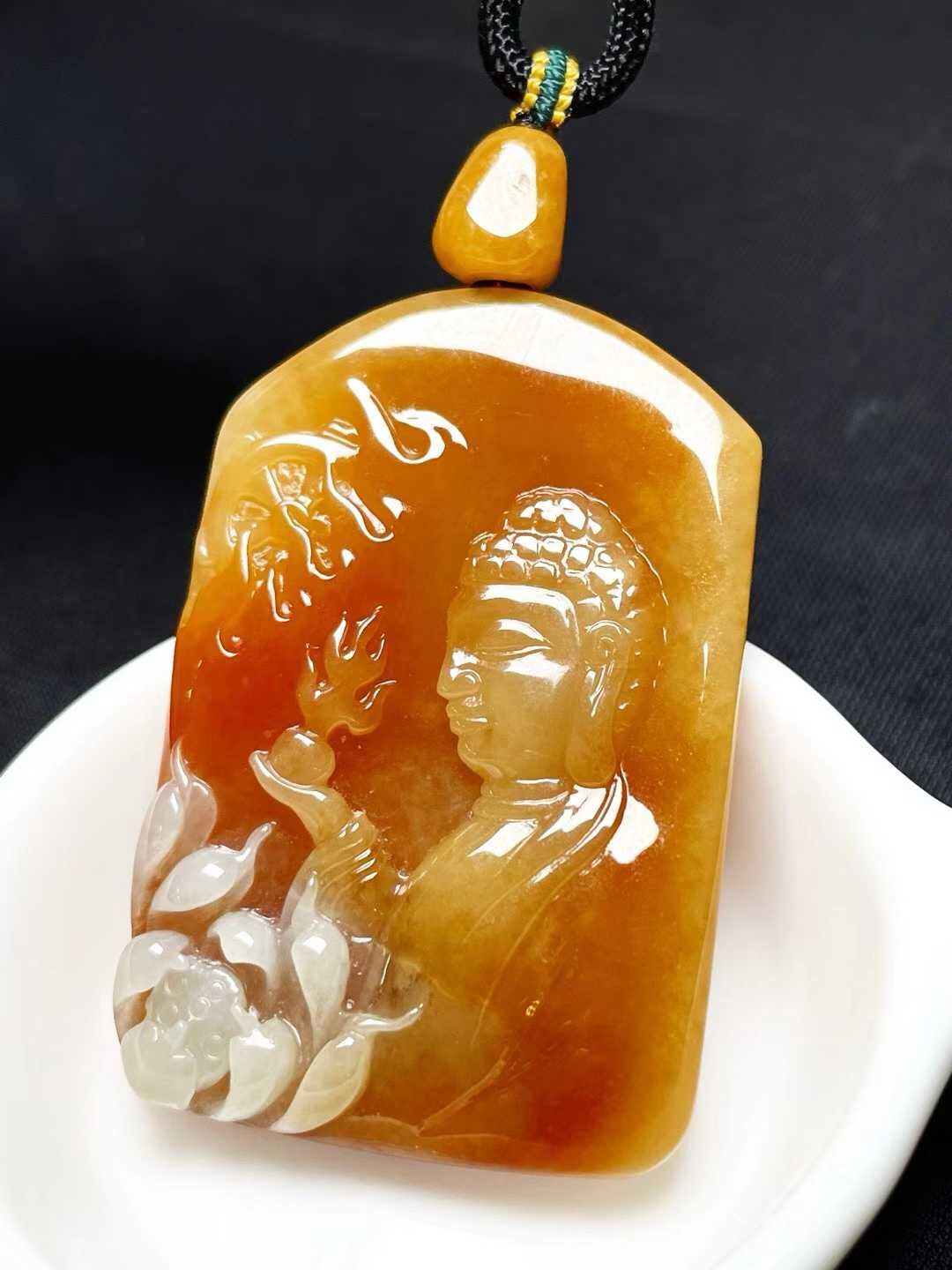 翡翠大日如來吊墜,天然翡翠A玉, 緬甸玉, Jade, Jadeite