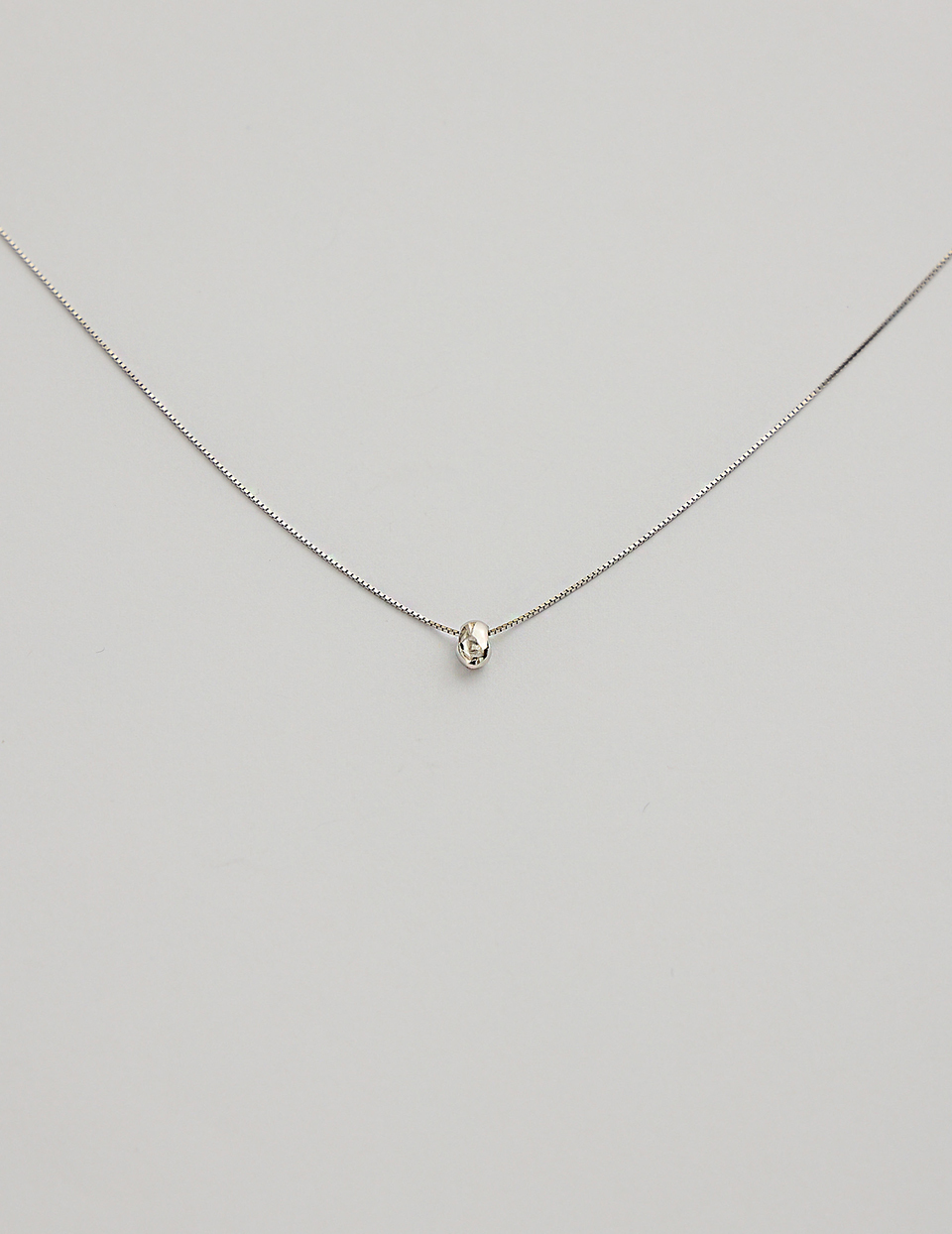 【925純銀】小圓光澤項鍊(銀)