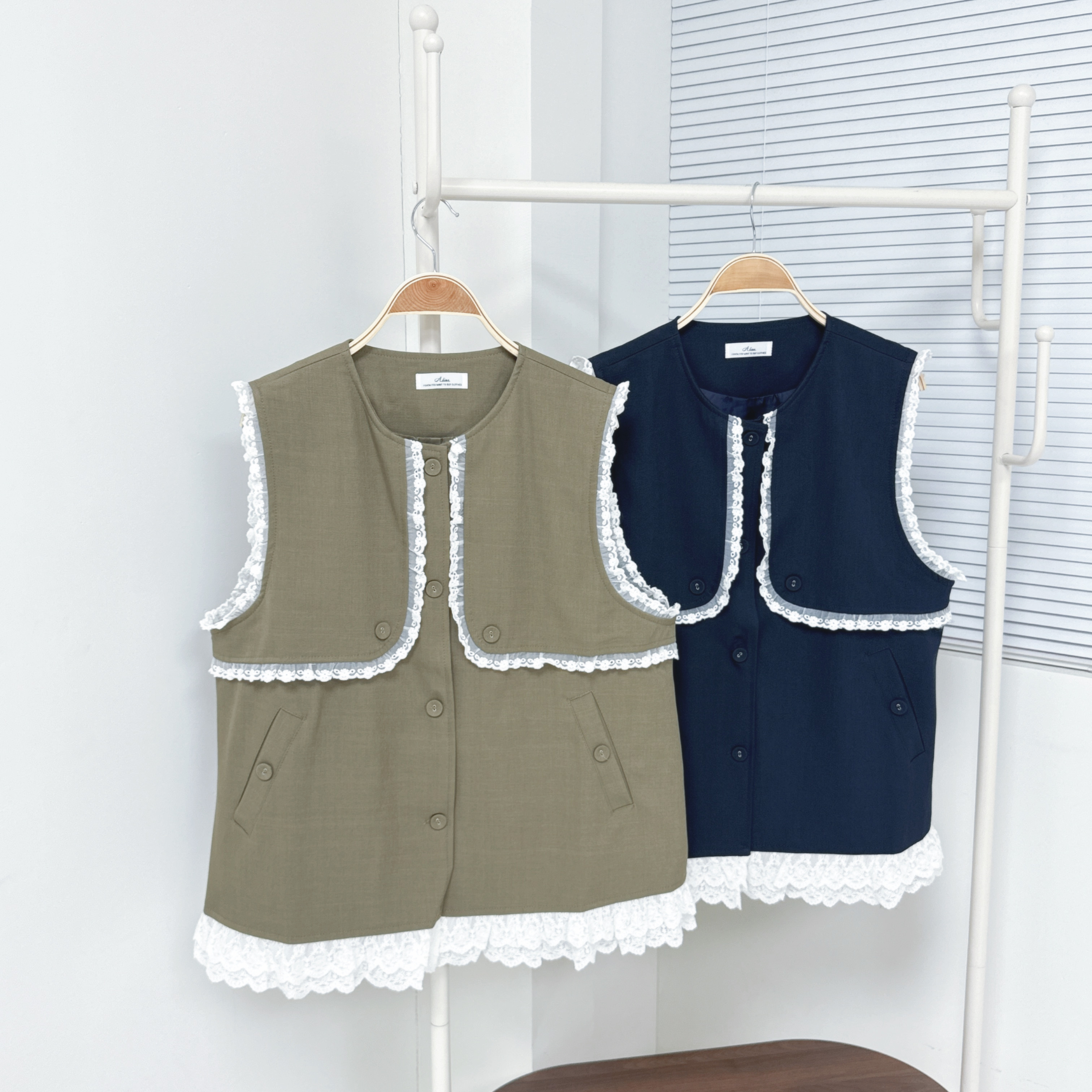 【廠家制】車花邊西裝料背心外套 (S7-S8)