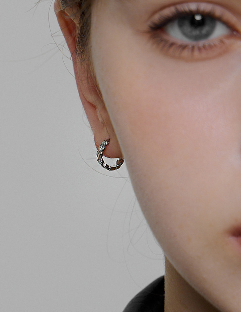 【925純銀】森系小葉。針式耳環