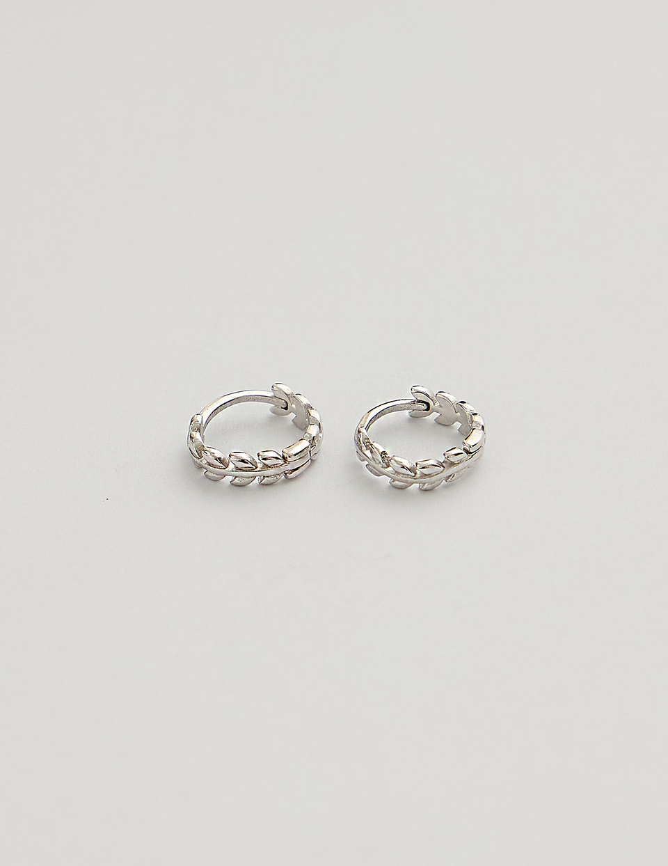 【925純銀】森系小葉。針式耳環