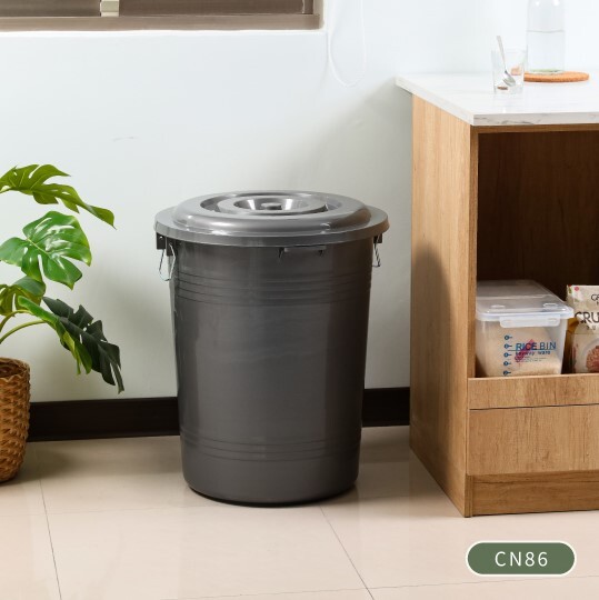 真心良品 x 聯府 KEYWAY銀采 86L 儲水桶 (附蓋) 大型萬用收納桶 垃圾桶