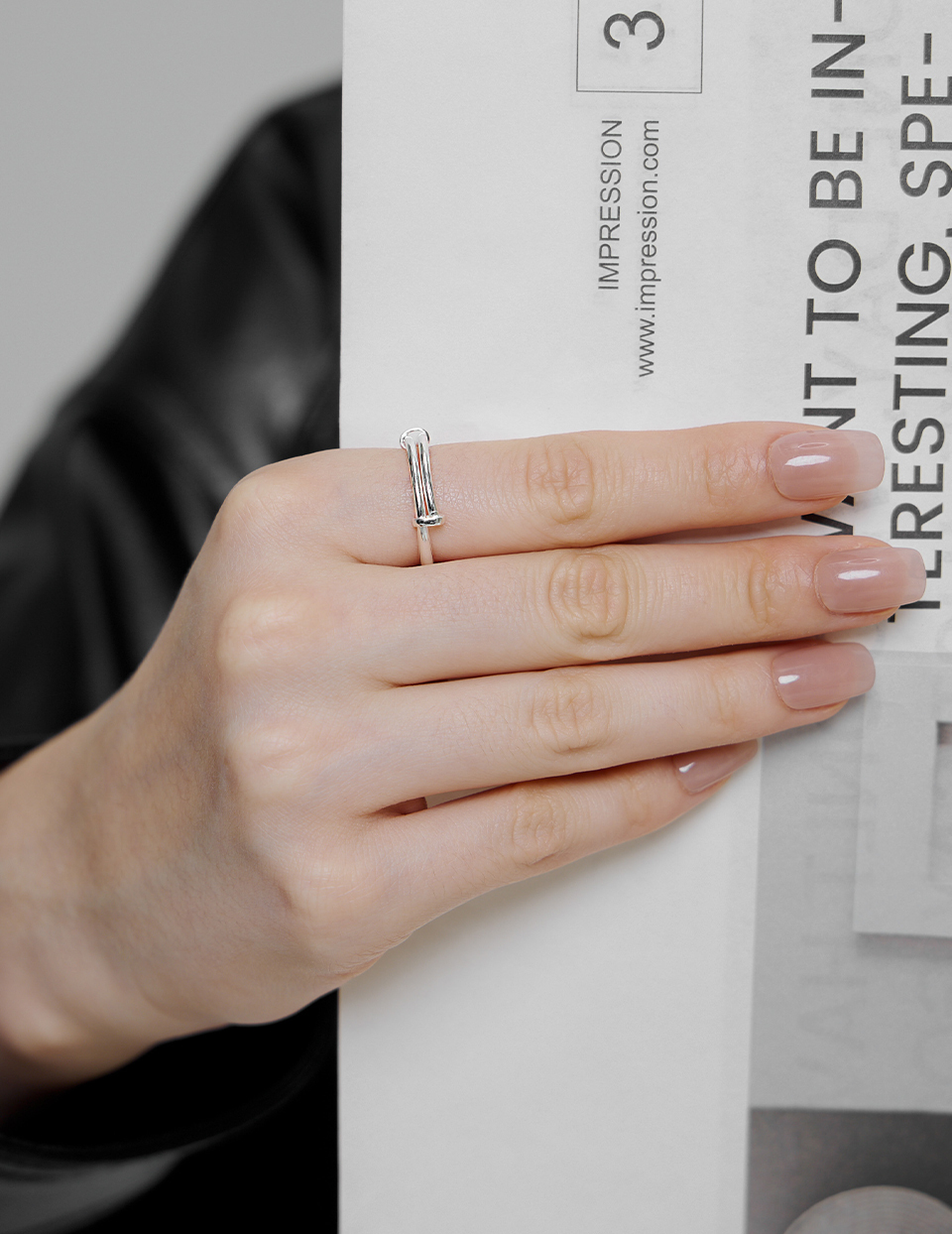 【925純銀】輕疊線戒指