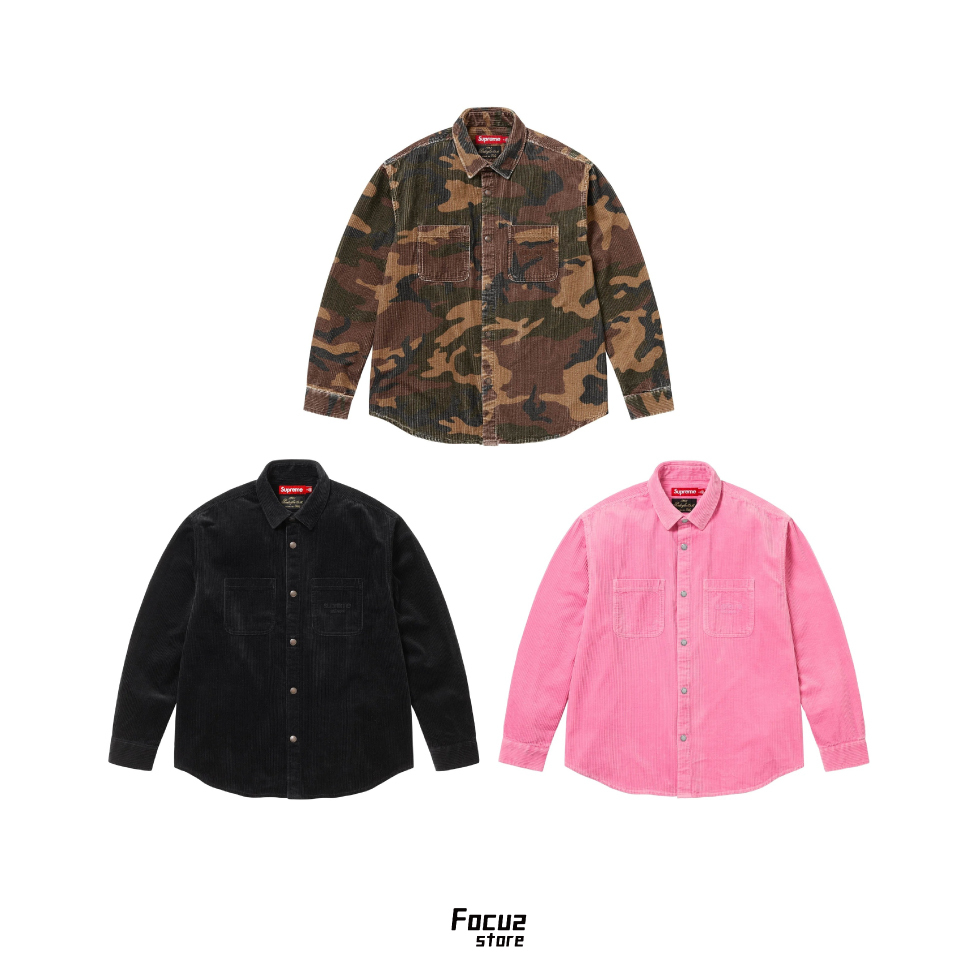 【Focus Store】預購 Supreme FW25 Week18 Wide Wale Corduroy Snap Shirt 三色 燈芯絨 按扣襯衫